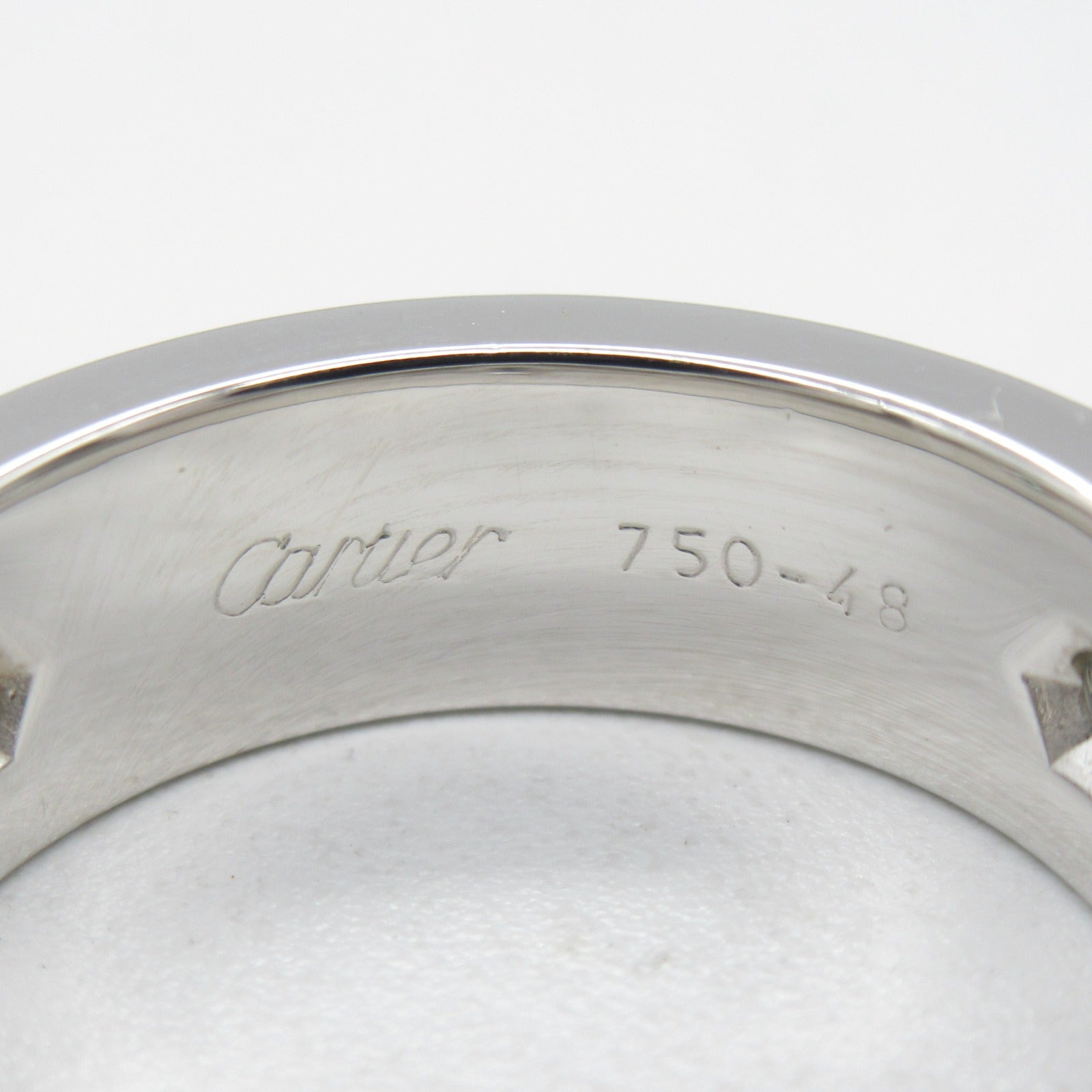 CARTIER 【激減優惠】18K白金Love Ring 3 Diamond Ring鑽石戒指US#4.8/Cartier#48