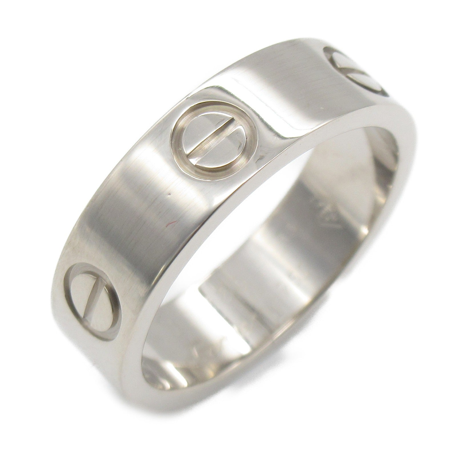 CARTIER 18K白金Love Ring戒指銀色US#6.5/Cartier#53