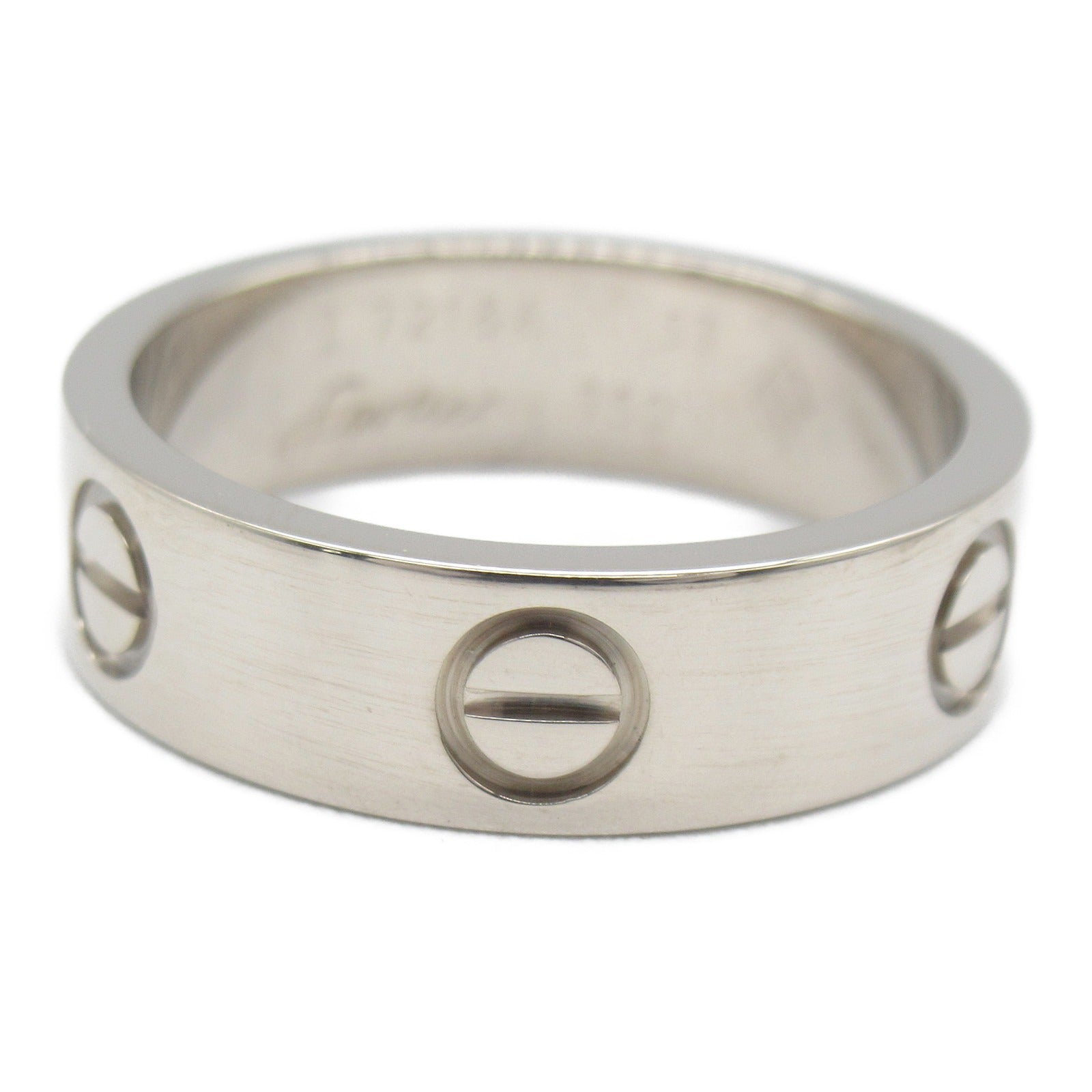 CARTIER 18K白金Love Ring戒指銀色US#6.5/Cartier#53