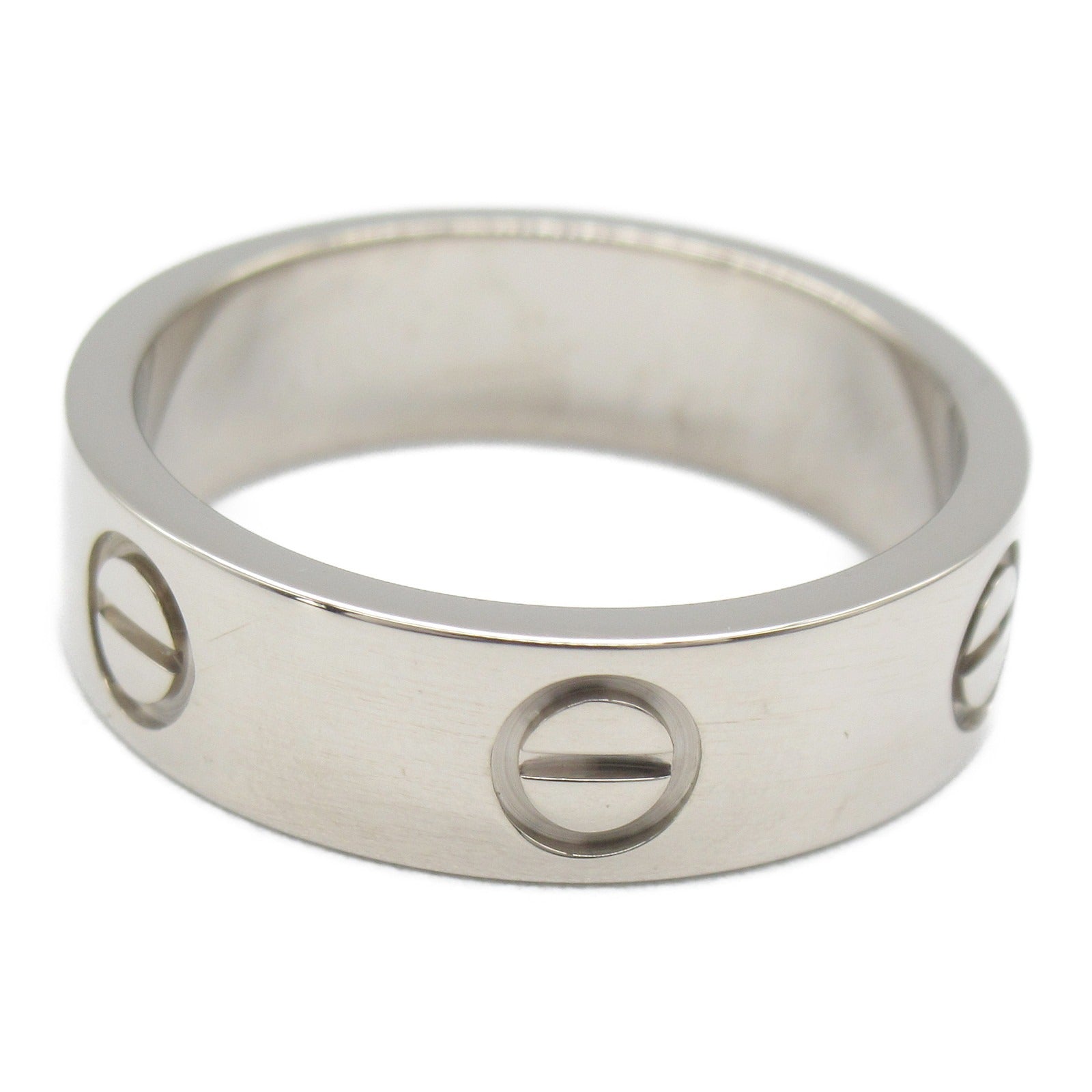 CARTIER 18K白金Love Ring戒指銀色US#6.5/Cartier#53