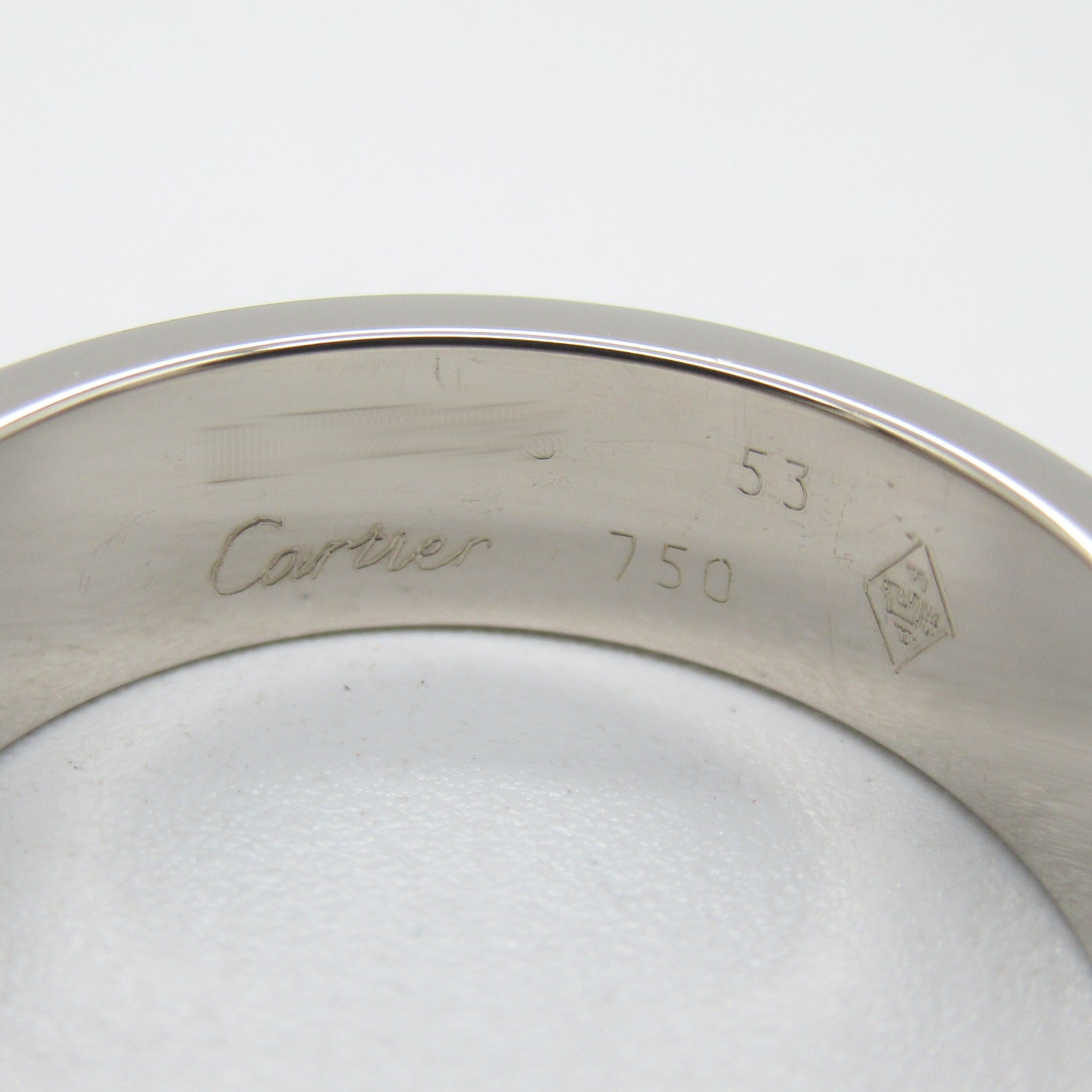 CARTIER 18K白金Love Ring戒指銀色US#6.5/Cartier#53