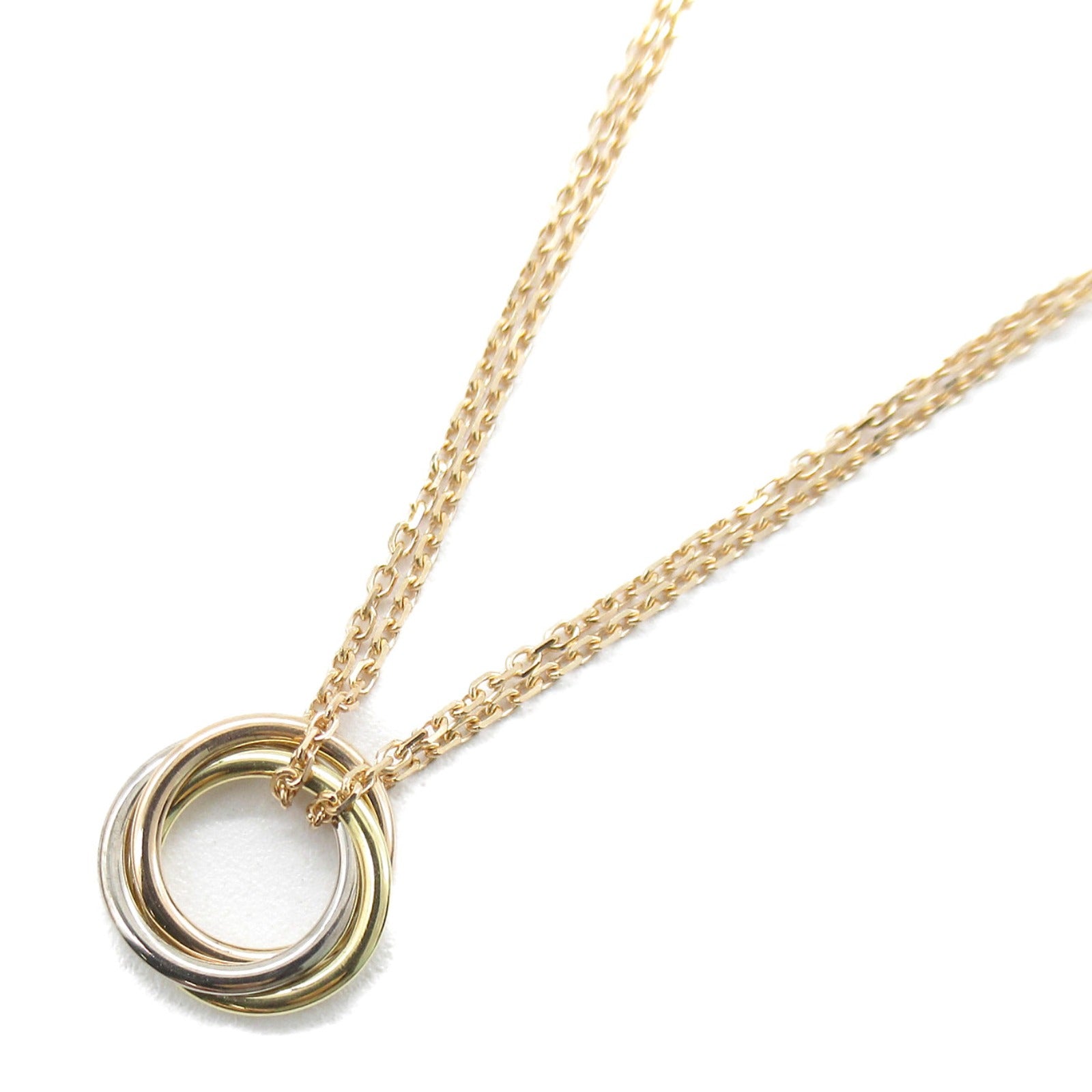 CARTIER 18K黃金/18K白金18K玫瑰金Trinity Necklace項鍊