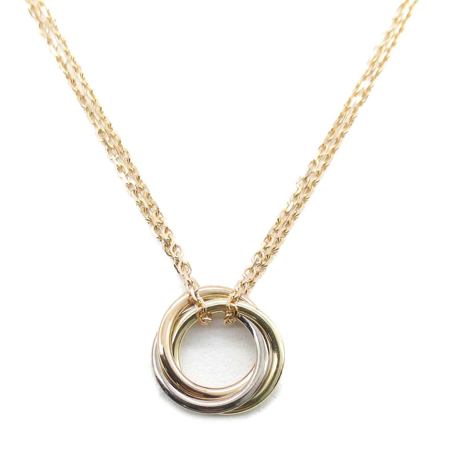 CARTIER 18K黃金/18K白金18K玫瑰金Trinity Necklace項鍊