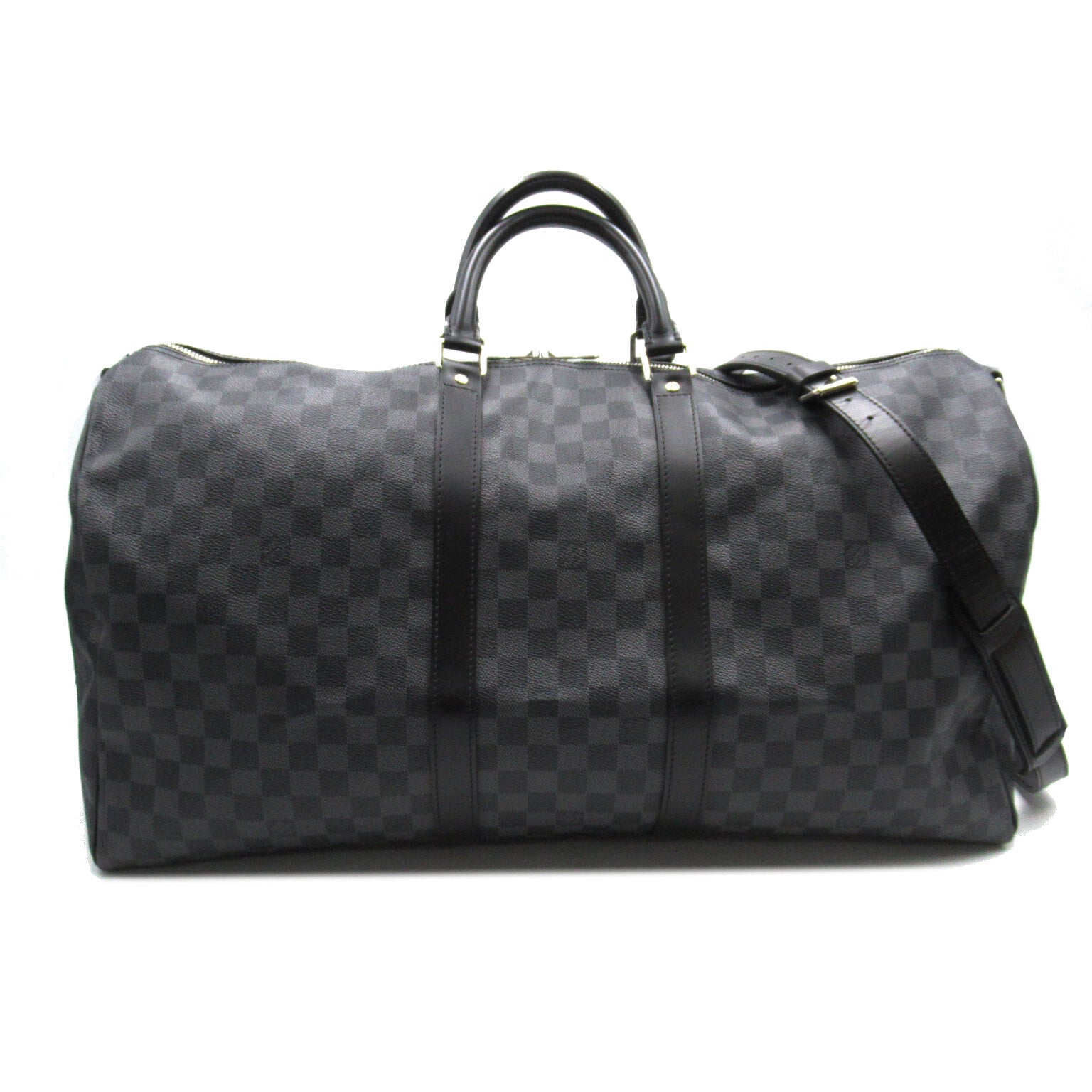 LOUIS VUITTON 【激減優惠】Damier Graphite Keepall Bandouliere 55手挽肩背兩用袋黑色