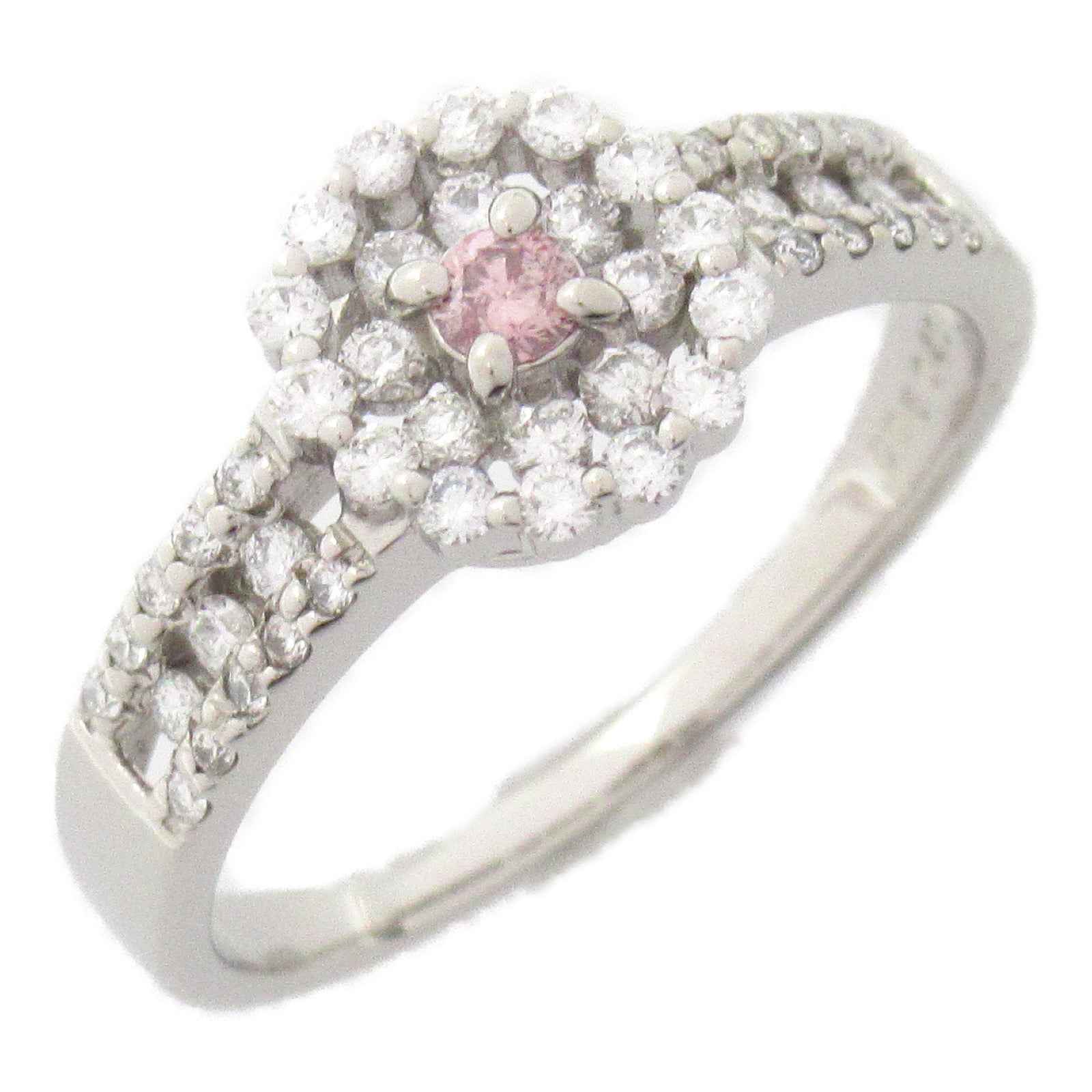 JEWELRY PT900鉑金Diamond Ring 0.06ct鑽石/0.4ct鑚石戒指JP#14/US#6.75