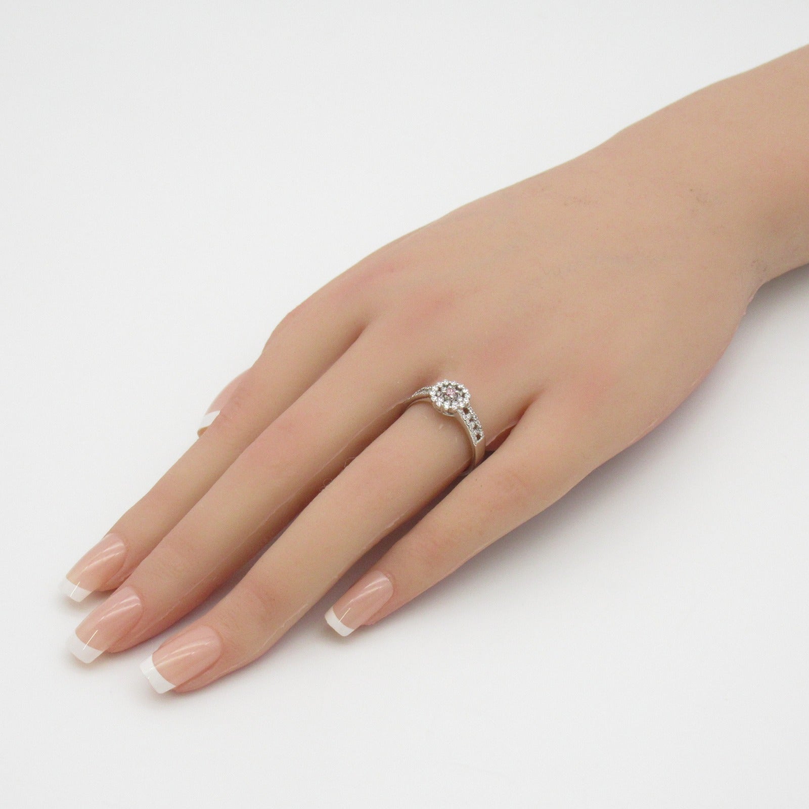 JEWELRY PT900鉑金Diamond Ring 0.06ct鑽石/0.4ct鑚石戒指JP#14/US#6.75