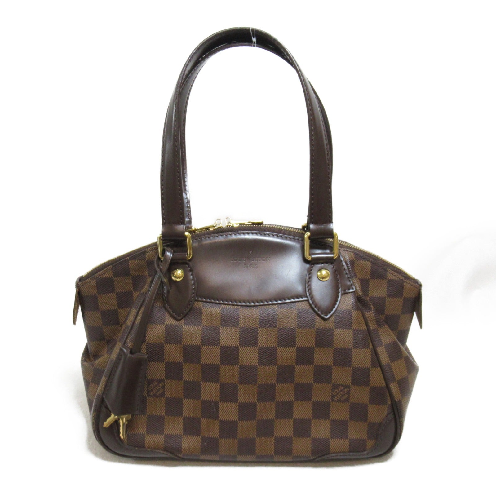 LOUIS VUITTON 【激減優惠】Damier Verona PM金扣肩背袋棕色