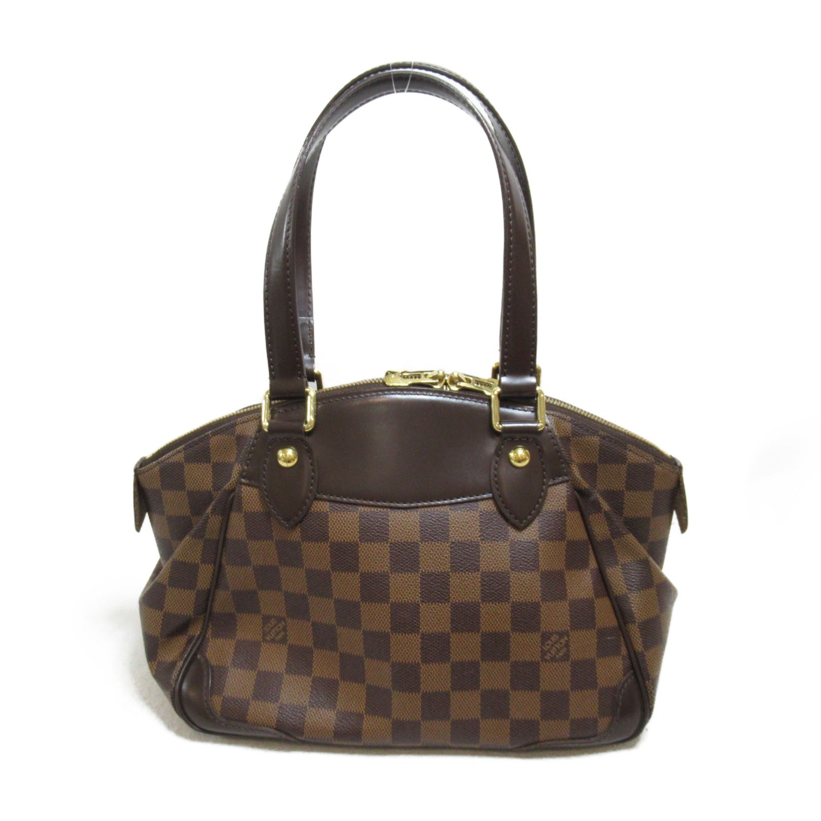 LOUIS VUITTON 【激減優惠】Damier Verona PM金扣肩背袋棕色