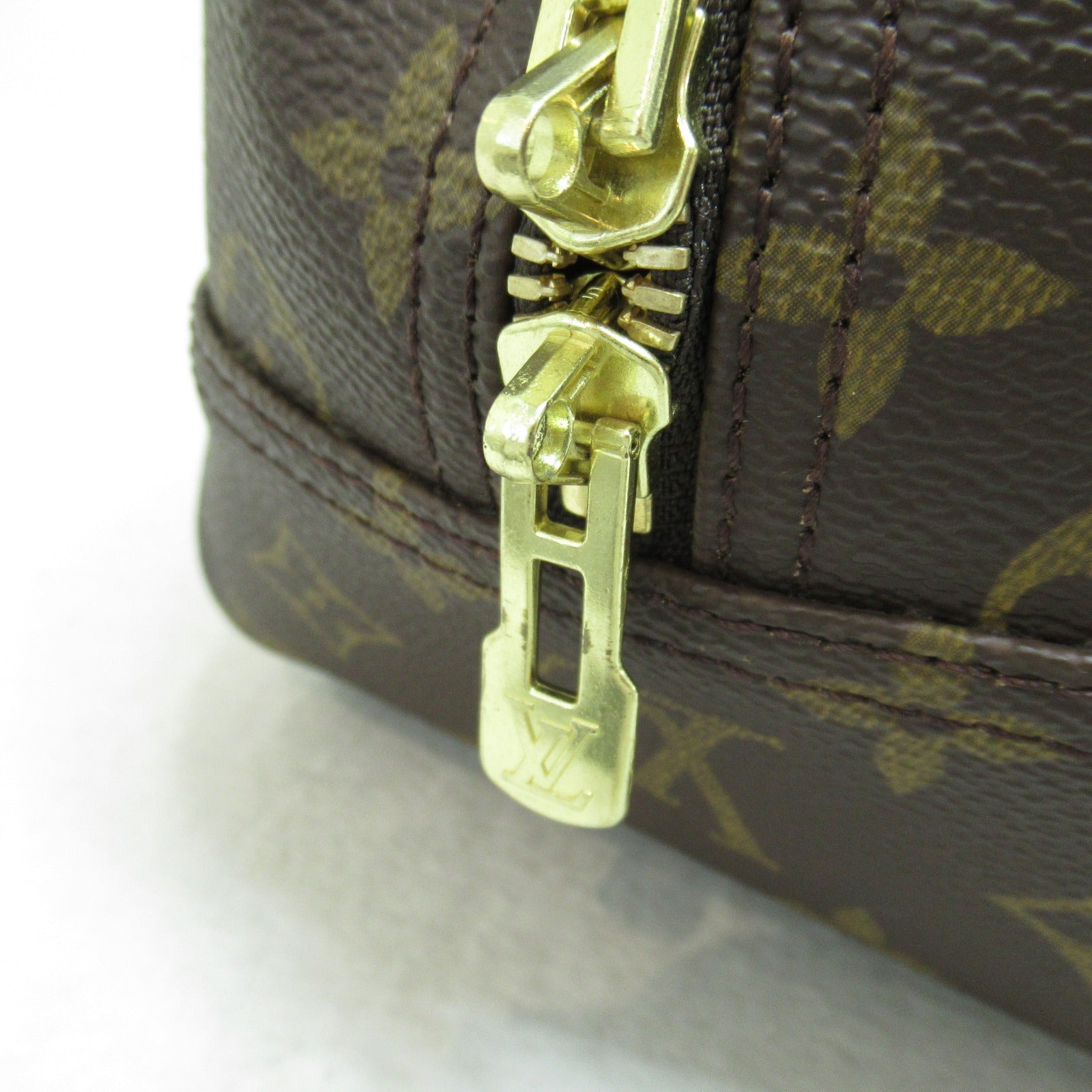 LOUIS VUITTON Monogram Deauville GM Hand Bag金扣手挽袋啡色