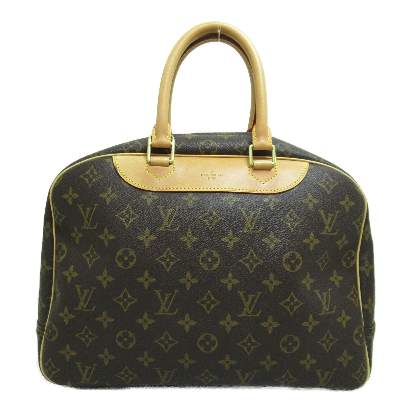 LOUIS VUITTON Monogram Deauville GM Hand Bag金扣手挽袋啡色