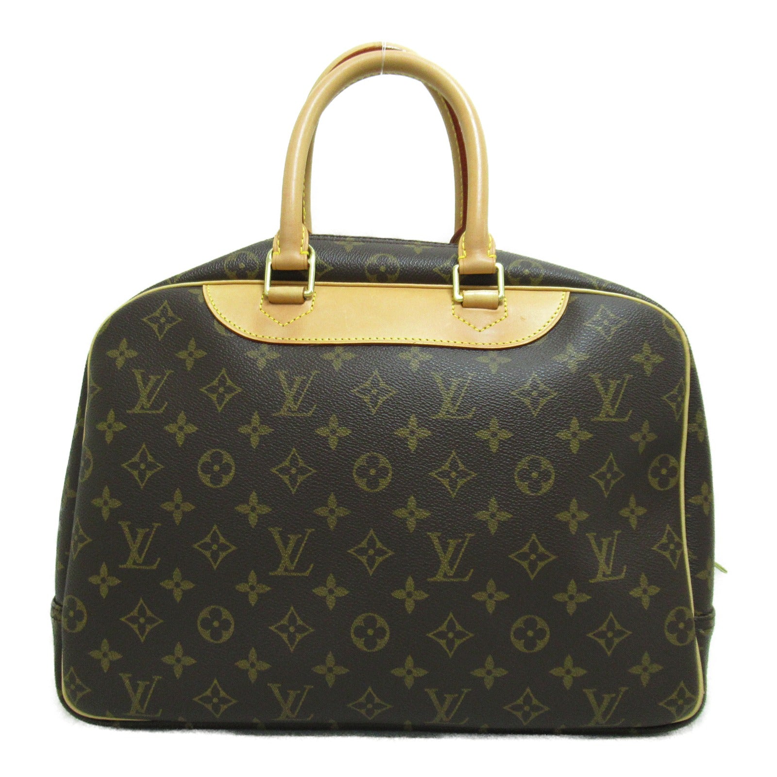LOUIS VUITTON Monogram Deauville GM Hand Bag金扣手挽袋啡色