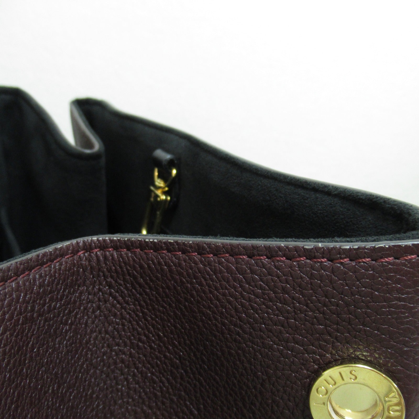 LOUIS VUITTON Monogram Fold Tote MM金扣手挽肩背兩用袋啡色/黑色