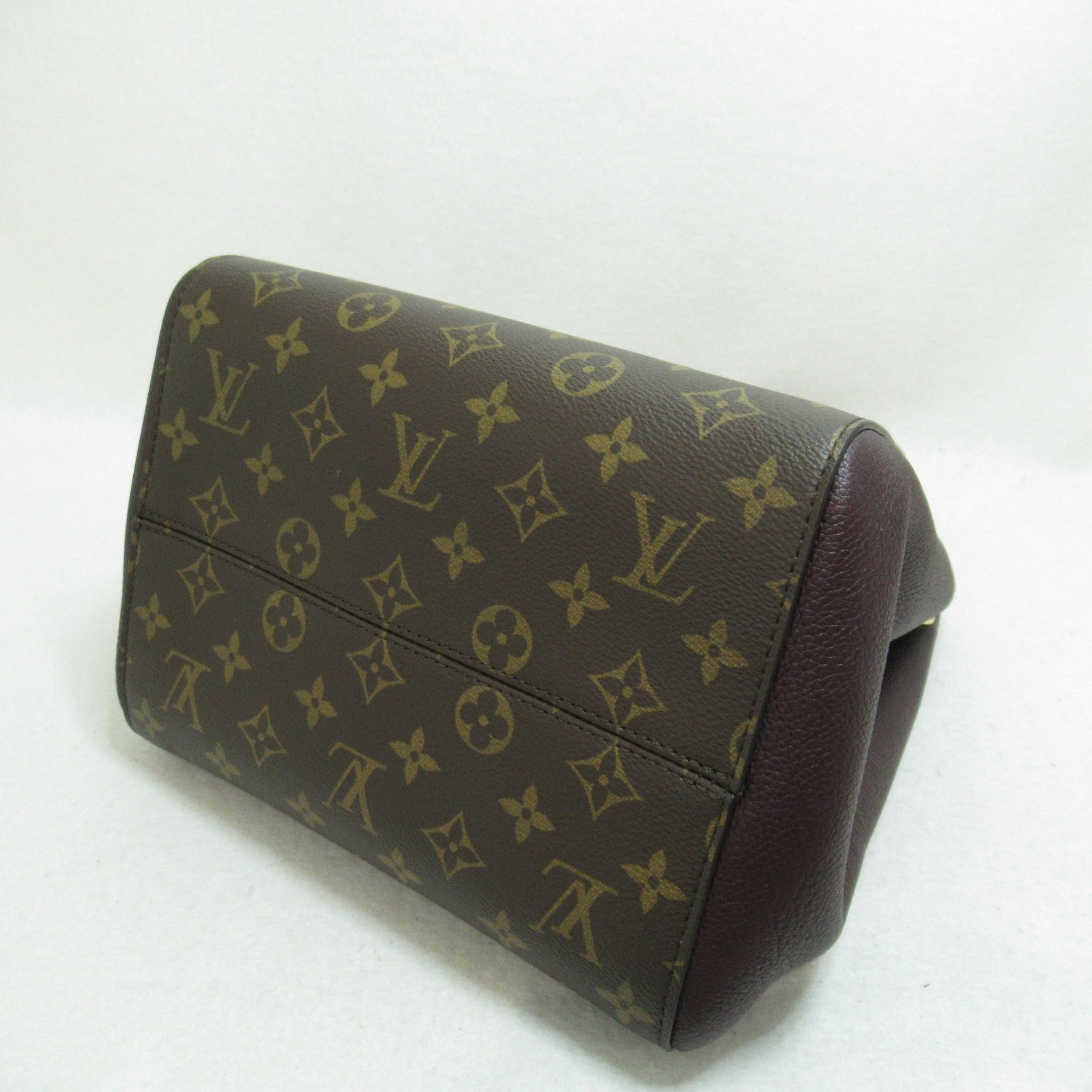 LOUIS VUITTON Monogram Fold Tote MM金扣手挽肩背兩用袋啡色/黑色