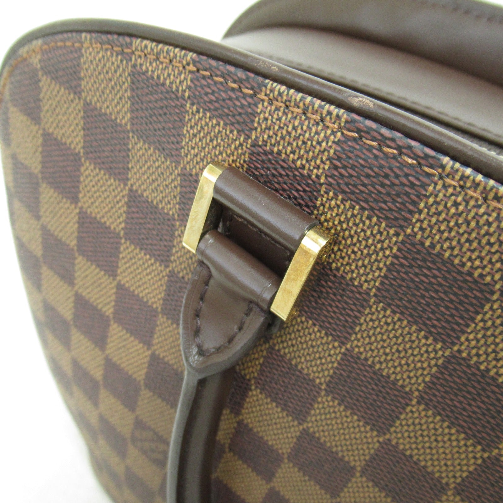 LOUIS VUITTON 【激減優惠】Damier Sarria Horizontal金扣手挽袋啡色