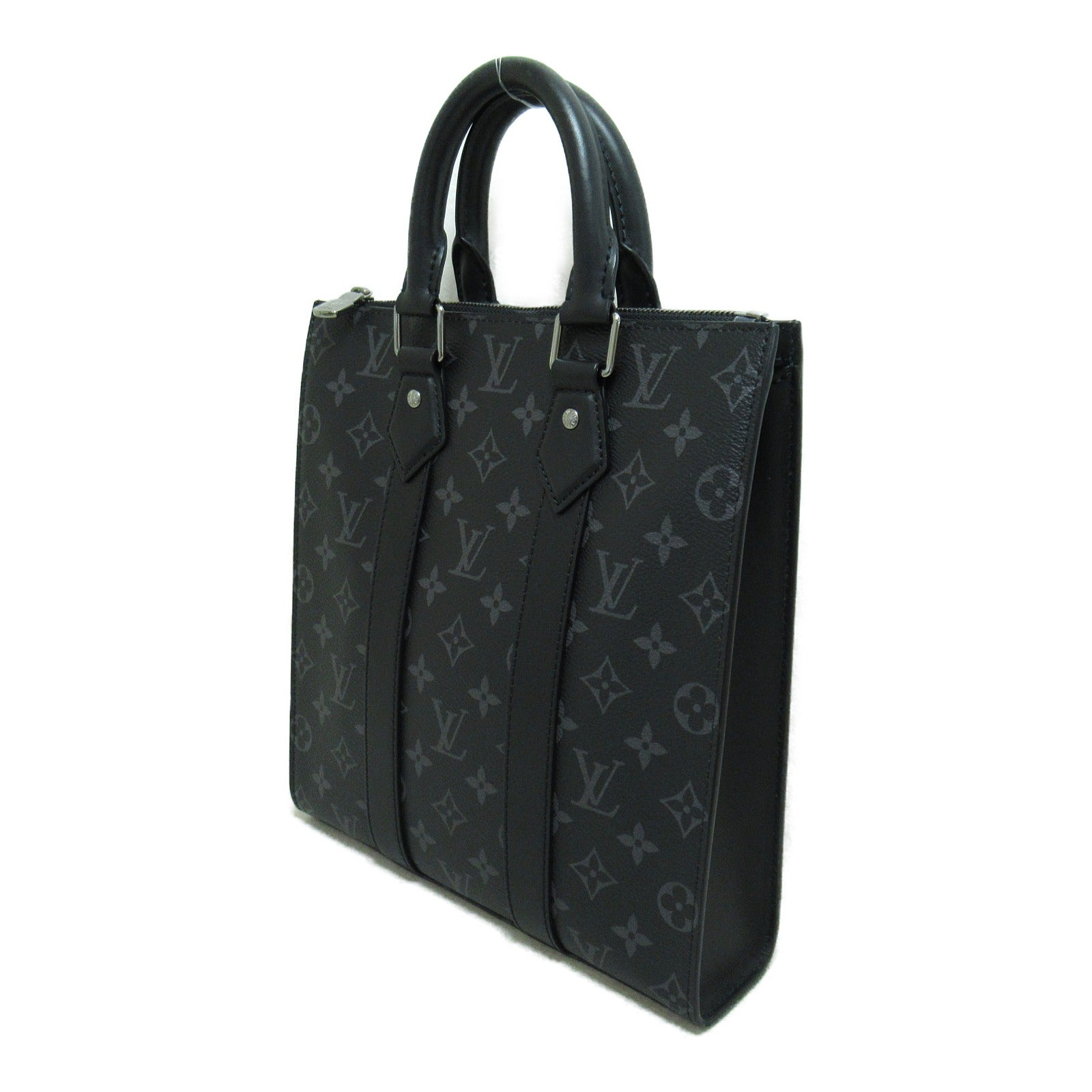 LOUIS VUITTON 【激減優惠】Monogram Eclipse Sac Plat Cross手挽肩背兩用袋黑色