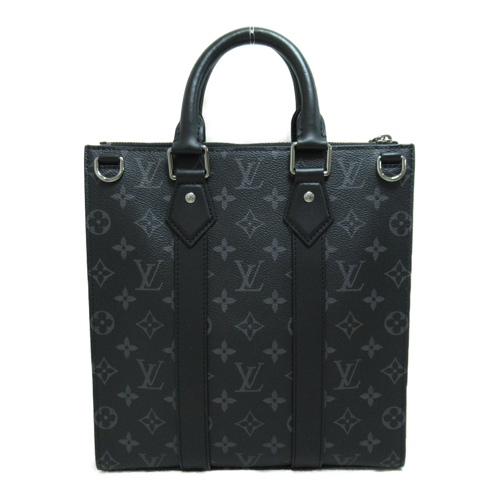 LOUIS VUITTON 【激減優惠】Monogram Eclipse Sac Plat Cross手挽肩背兩用袋黑色