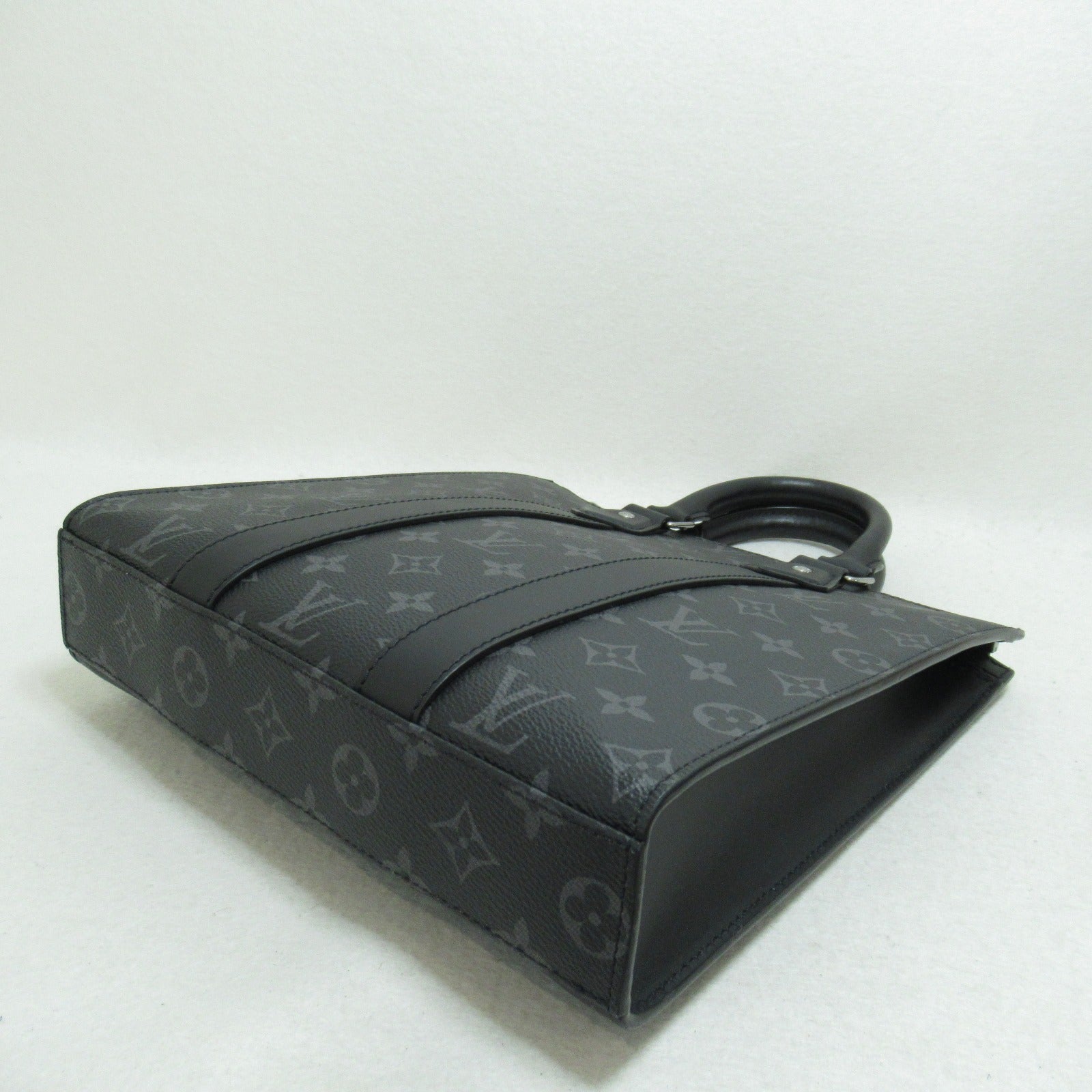 LOUIS VUITTON 【激減優惠】Monogram Eclipse Sac Plat Cross手挽肩背兩用袋黑色