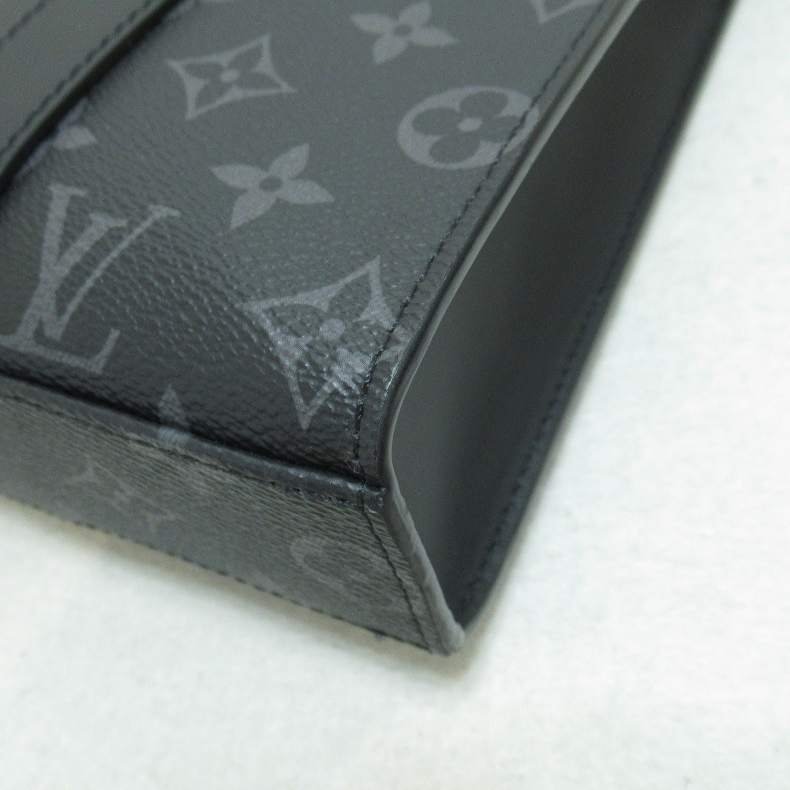 LOUIS VUITTON 【激減優惠】Monogram Eclipse Sac Plat Cross手挽肩背兩用袋黑色