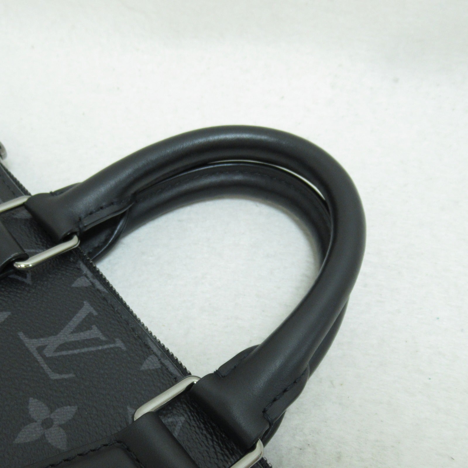 LOUIS VUITTON 【激減優惠】Monogram Eclipse Sac Plat Cross手挽肩背兩用袋黑色