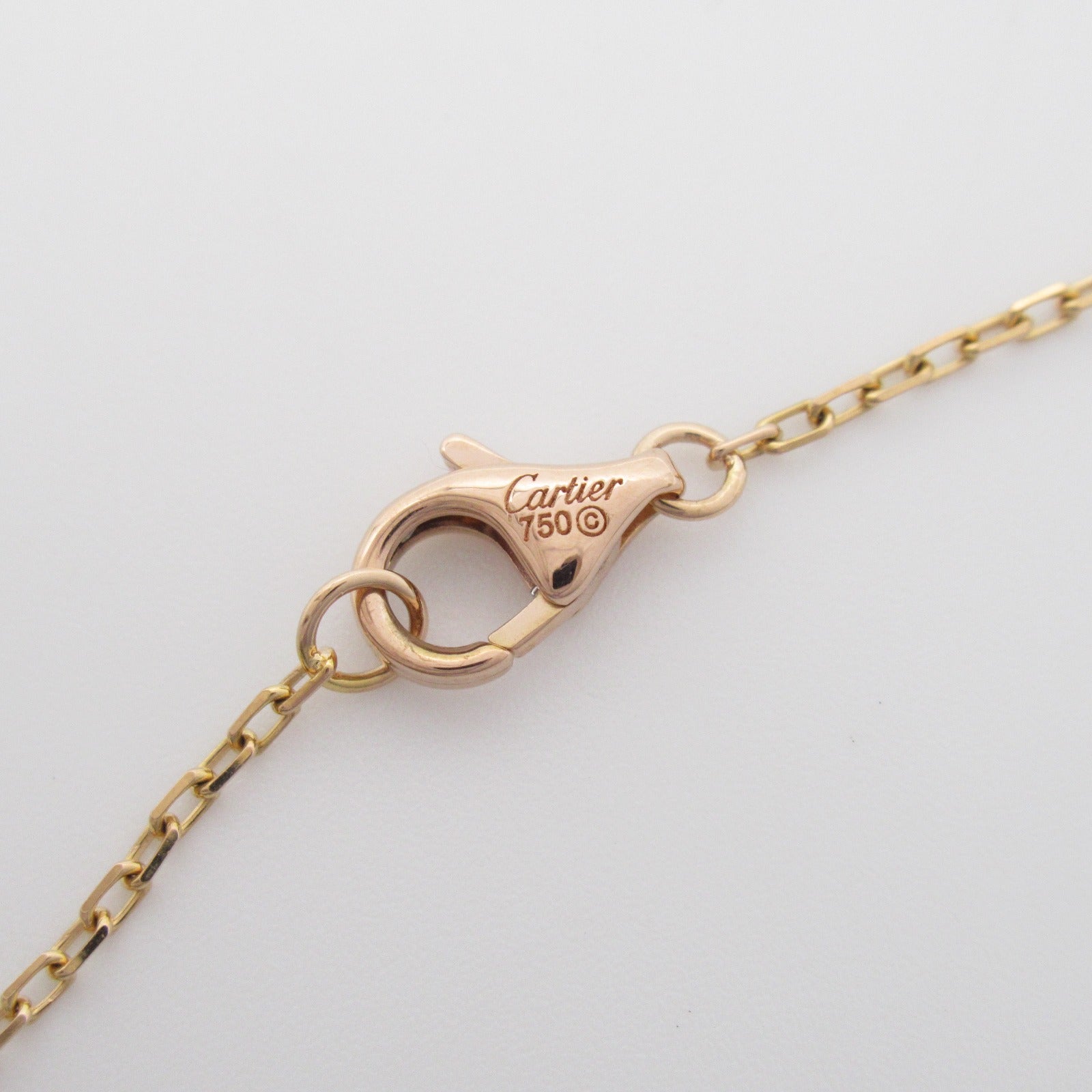 CARTIER 【激減優惠】18K玫瑰金Double C Diamond鑽石項鍊#41cm
