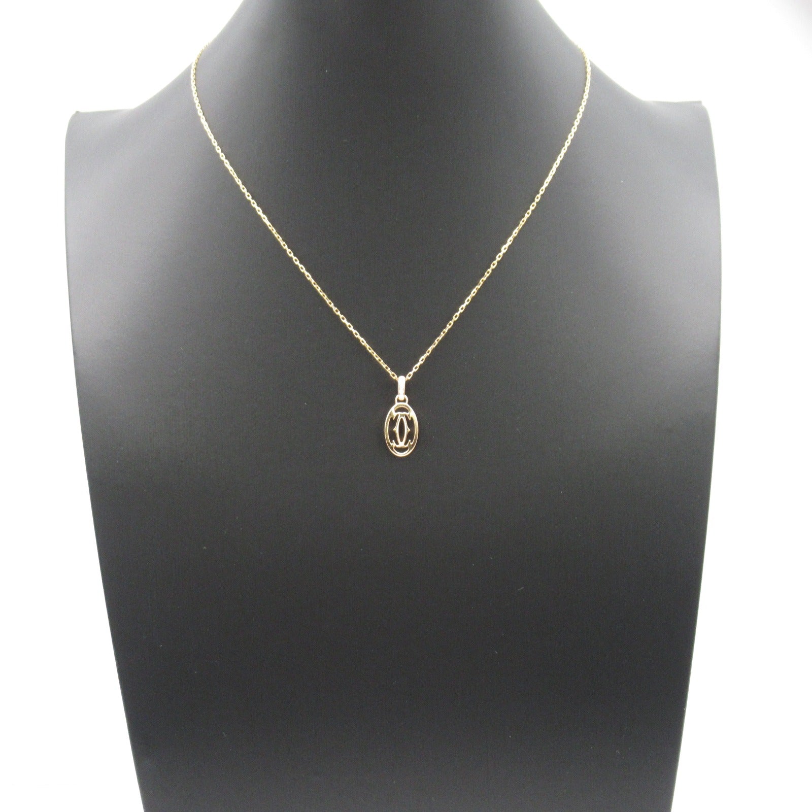 CARTIER 【激減優惠】18K玫瑰金Double C Diamond鑽石項鍊#41cm