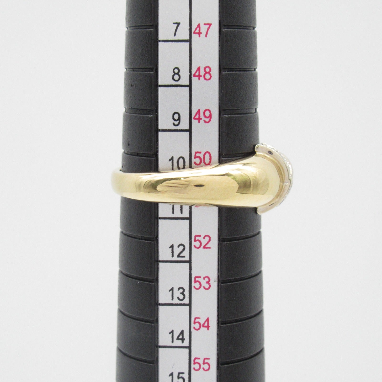 CARTIER 18K黃金2C Diamond Ring Logo鑽石戒指Cartier#51/US#5.5