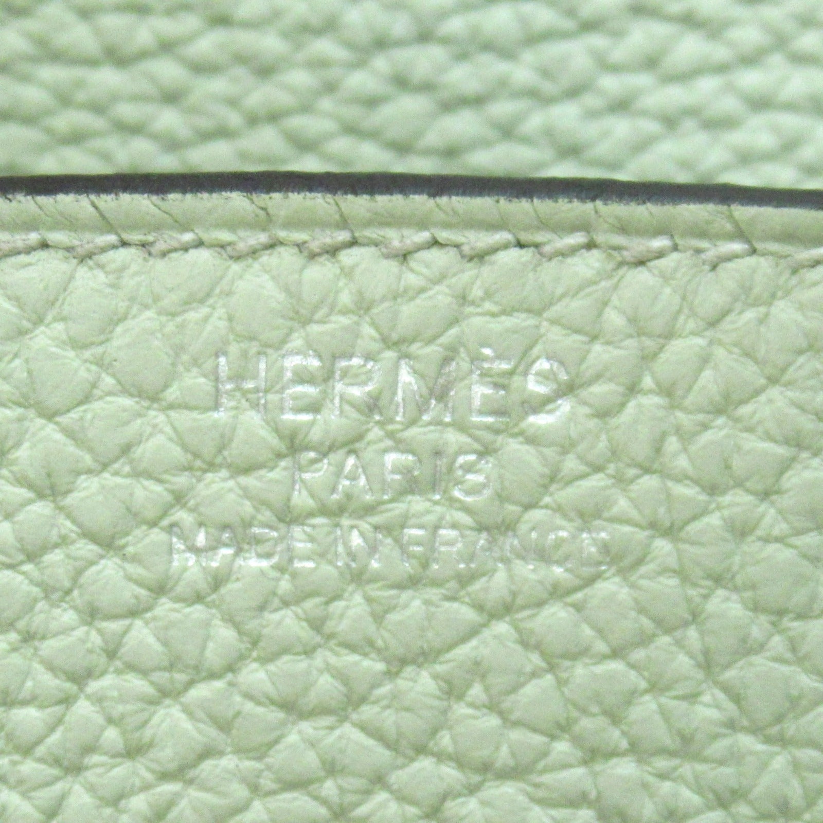 HERMES 【激減優惠】Togo皮革Birkin 25銀扣手挽袋淺綠色