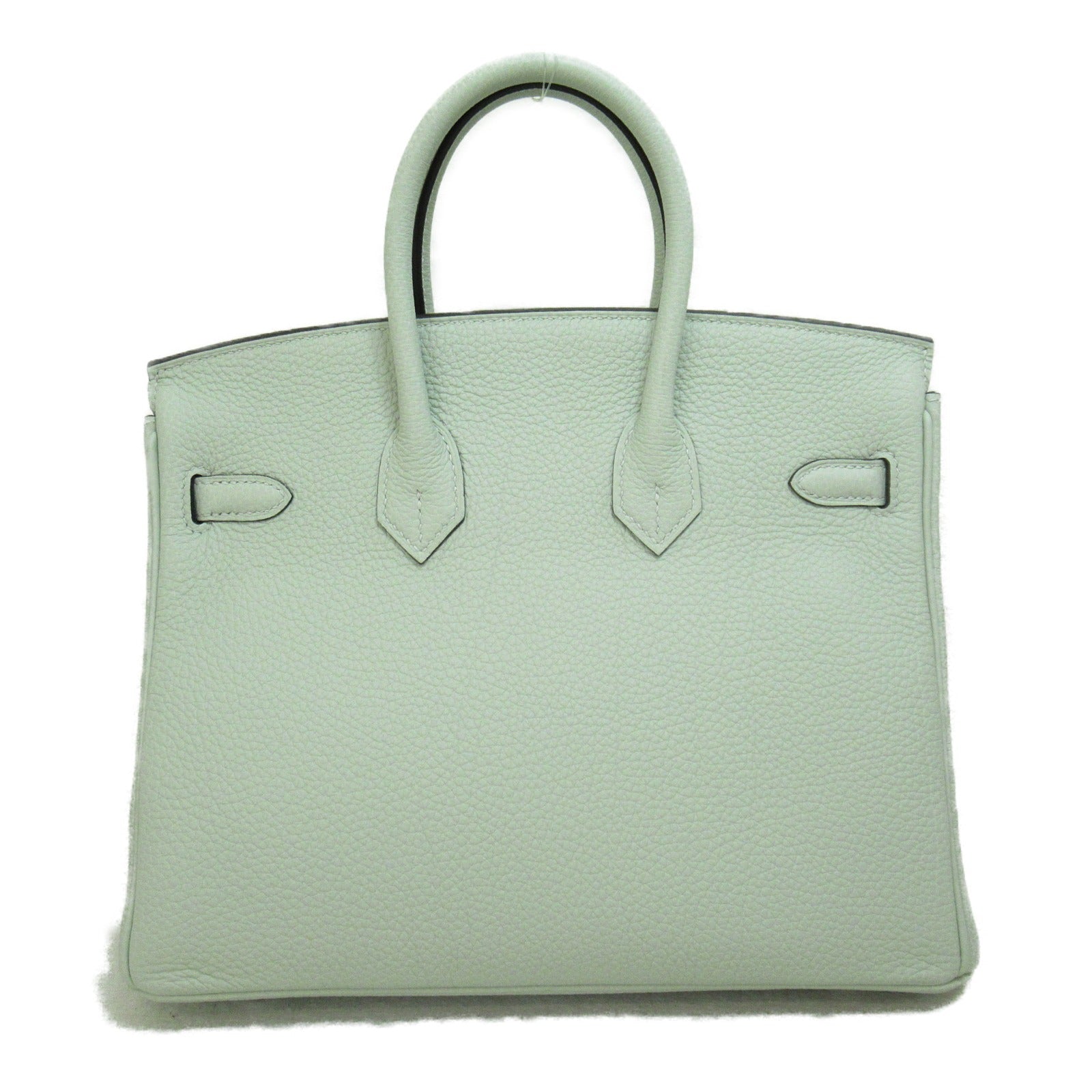 HERMES 【激減優惠】Togo皮革Birkin 25銀扣手挽袋淺綠色