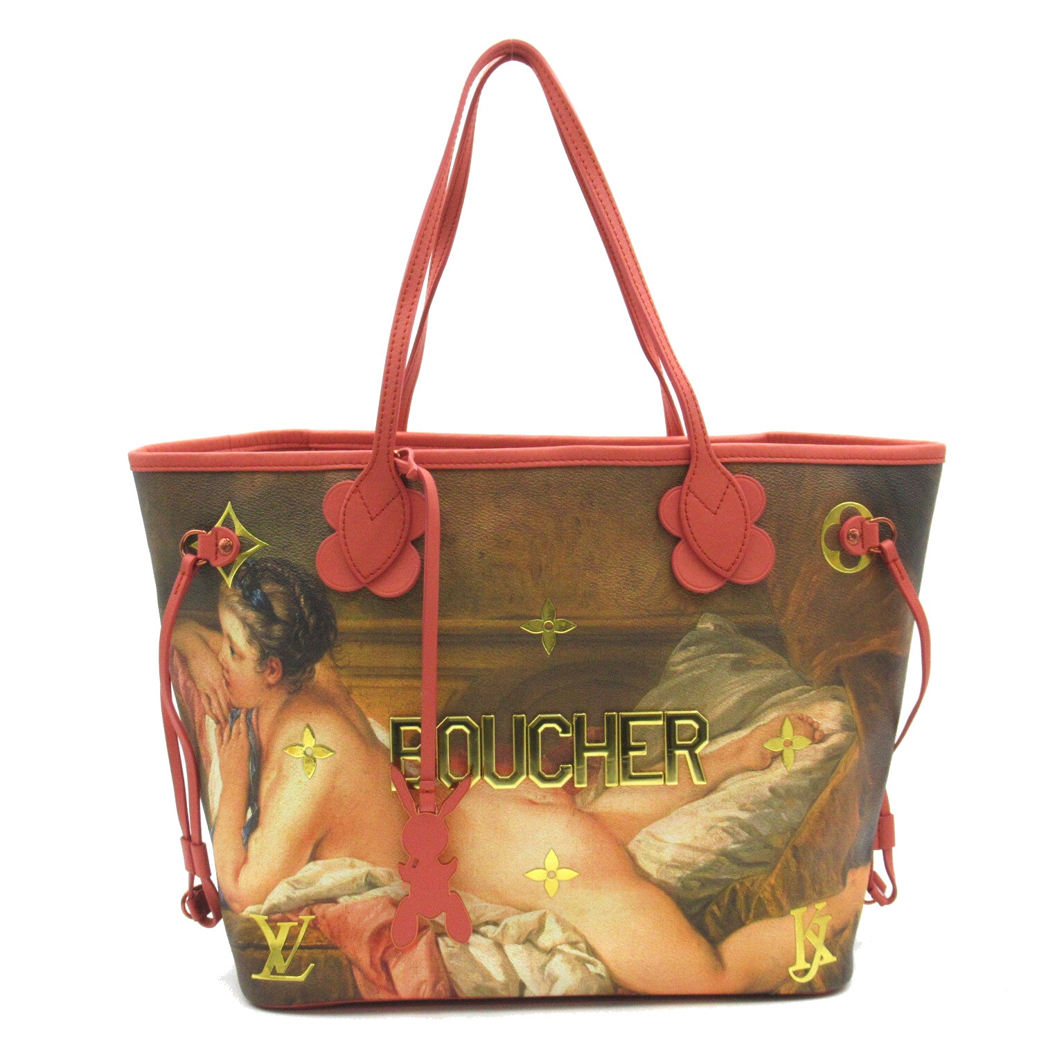 LOUIS VUITTON **【激減優惠】塗層帆布Boucher Neverfull MM手挽袋金扣