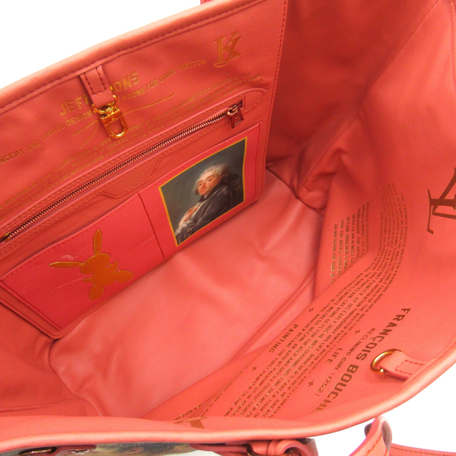 LOUIS VUITTON **【激減優惠】塗層帆布Boucher Neverfull MM手挽袋金扣