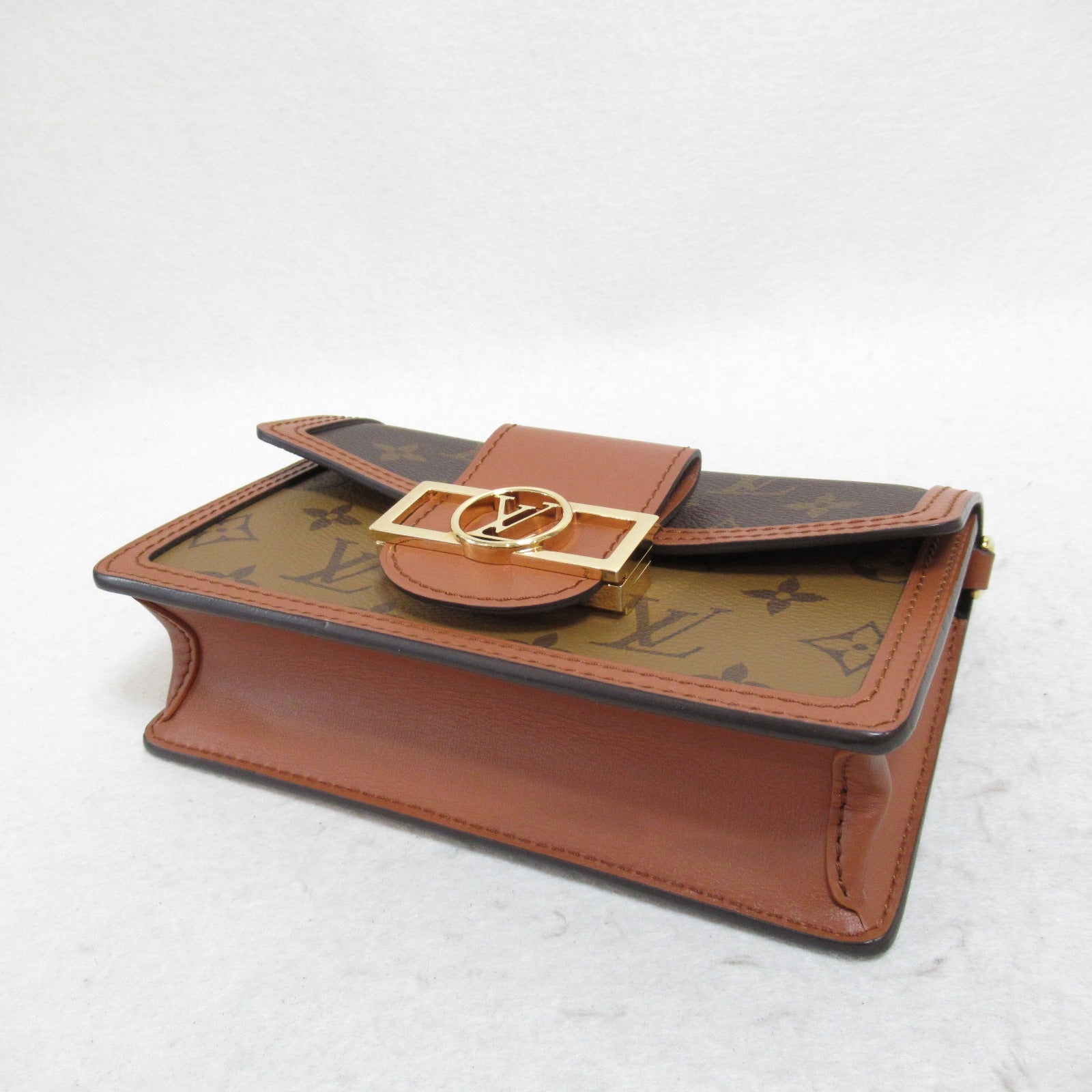 LOUIS VUITTON 【激減優惠】Monogram Reverse Dauphine Chain Shoulder Bag金扣肩背袋啡色
