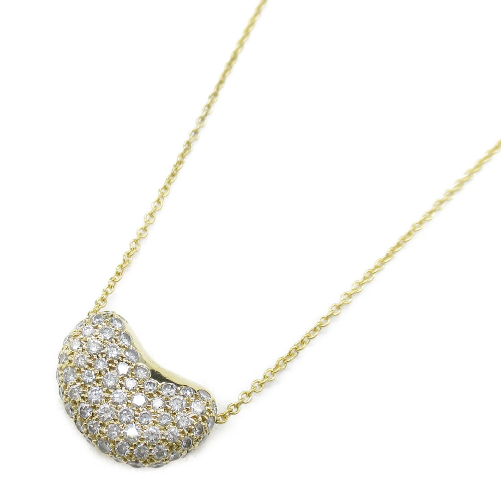 TIFFANY＆CO 18K黃金Bean Diamond Necklace鑽石項鍊