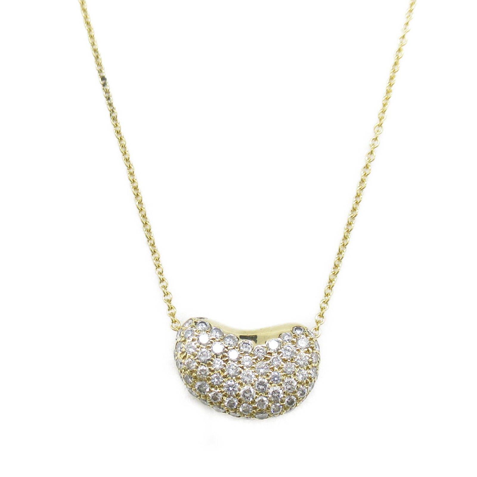 TIFFANY＆CO 18K黃金Bean Diamond Necklace鑽石項鍊