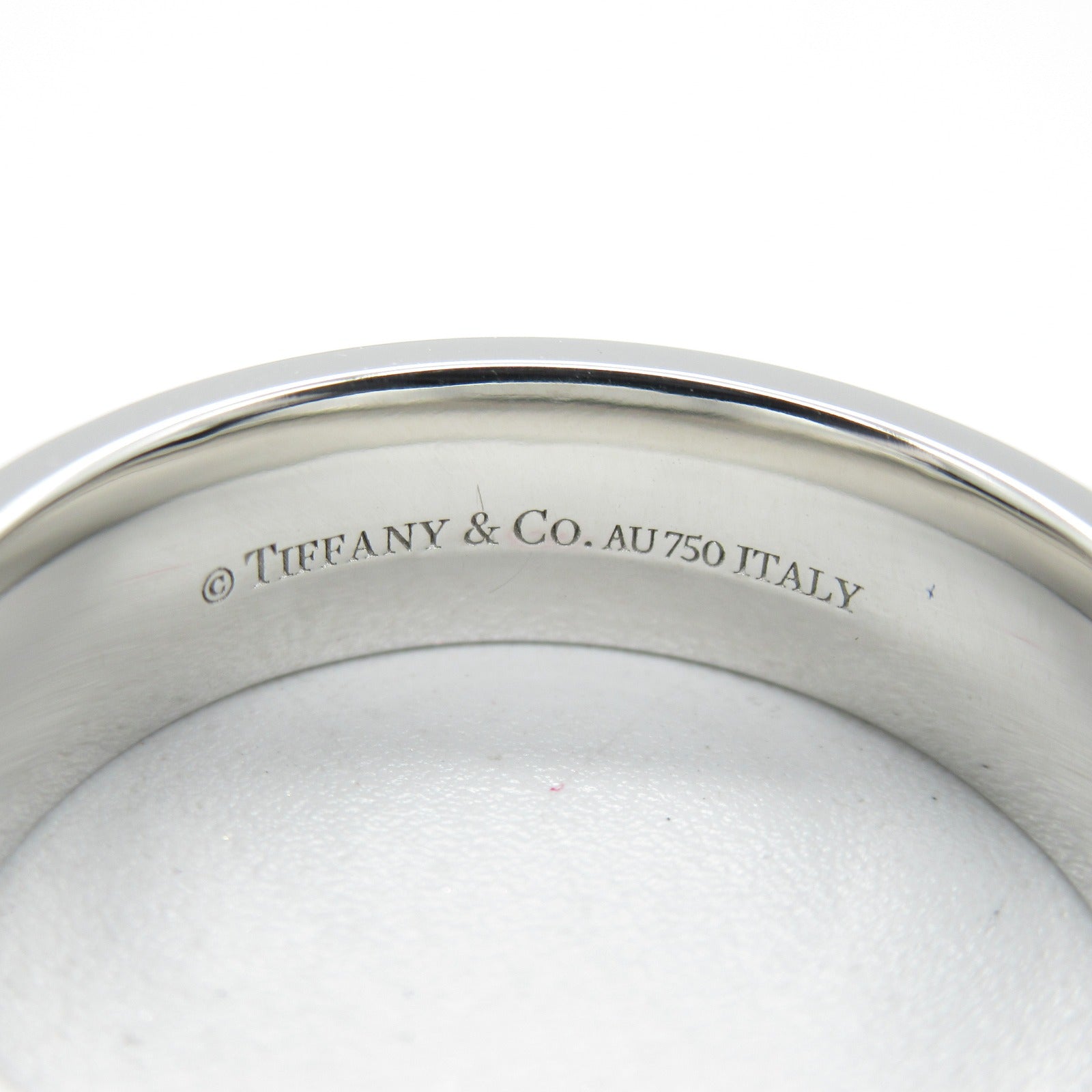 TIFFANY＆CO 18K白金T Wide Diamond Ring鑽石戒指TIFFANY＆CO#14/US#7