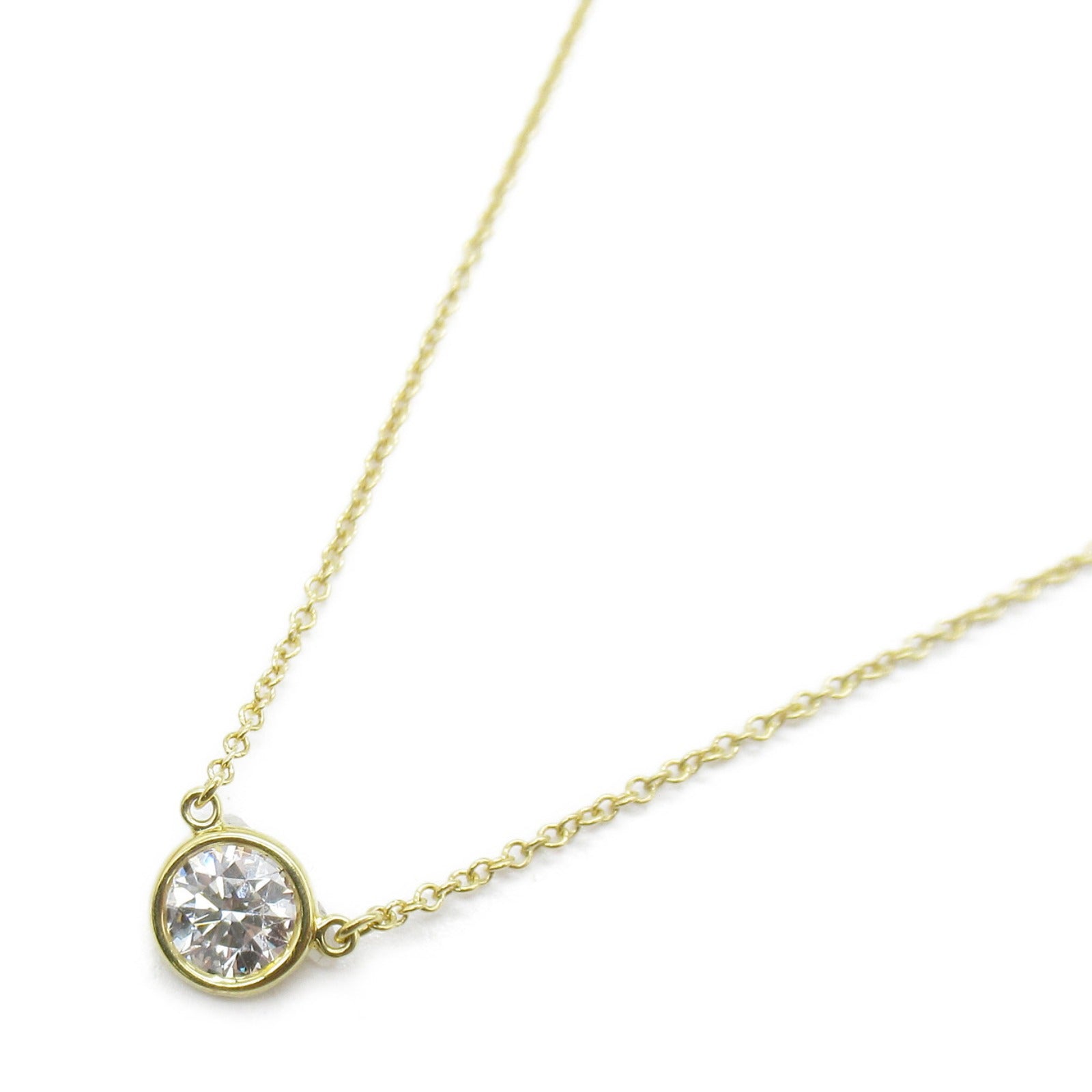 TIFFANY＆CO 18K黃金By The Yard Necklace鑽石項鍊