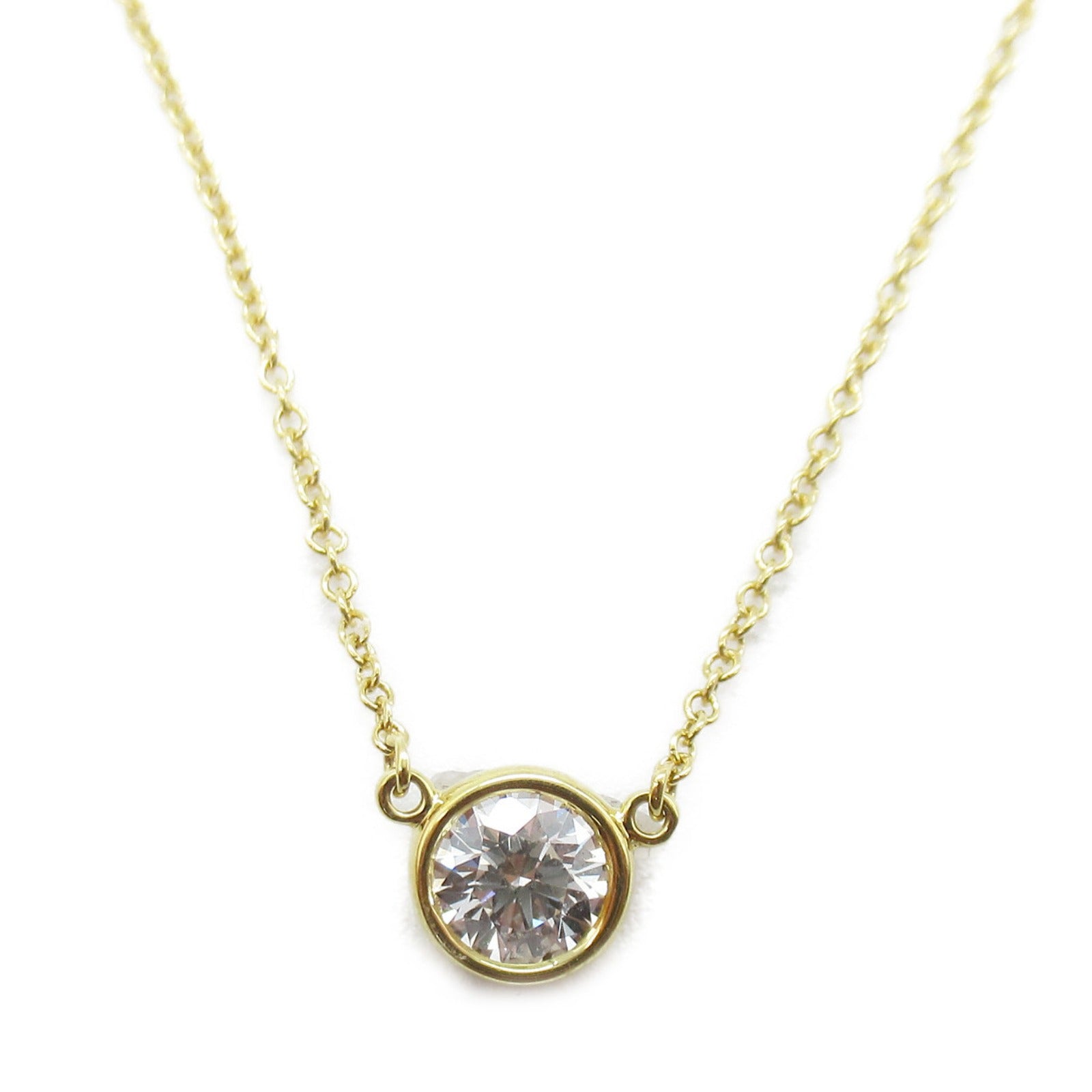 TIFFANY＆CO 18K黃金By The Yard Necklace鑽石項鍊