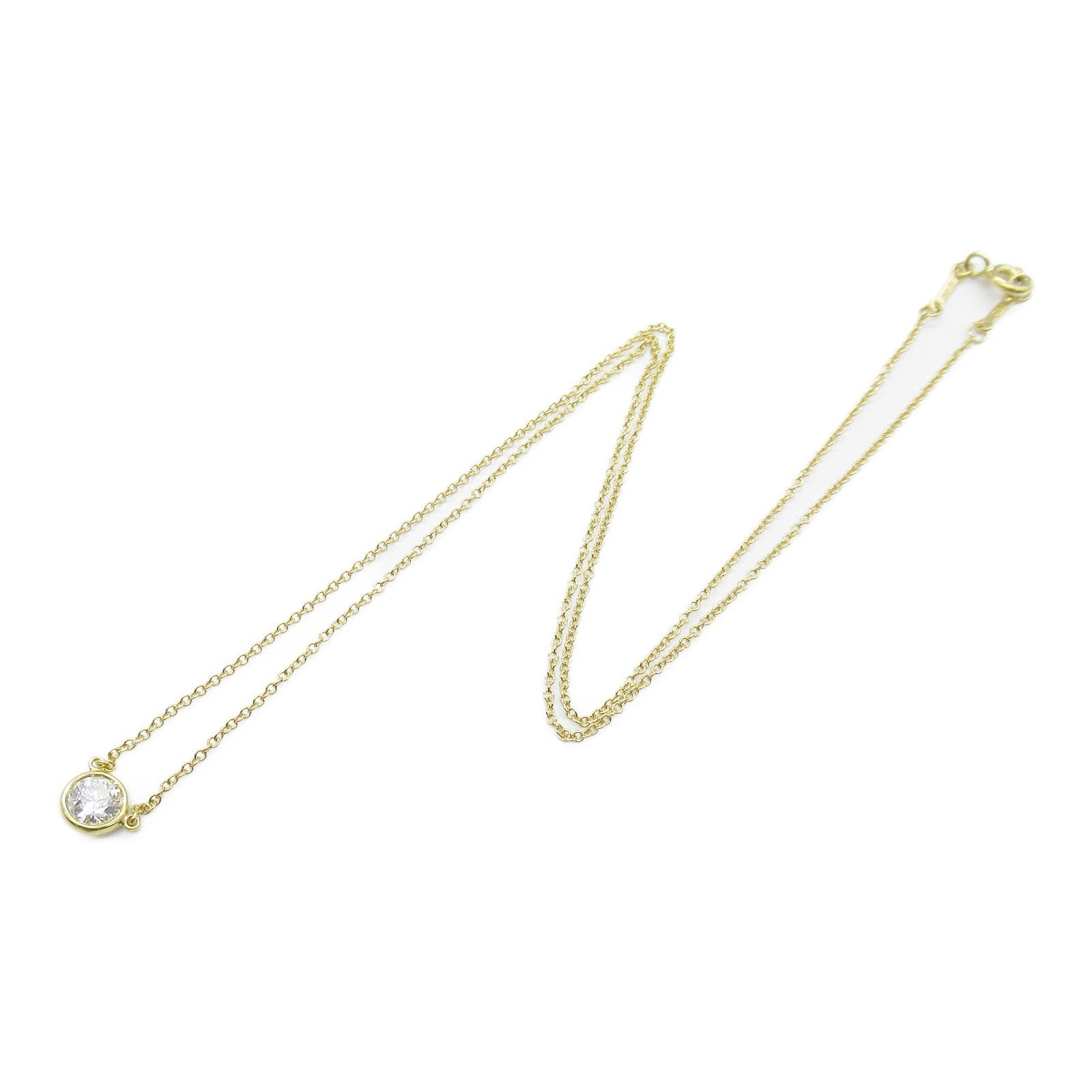 TIFFANY＆CO 18K黃金By The Yard Necklace鑽石項鍊