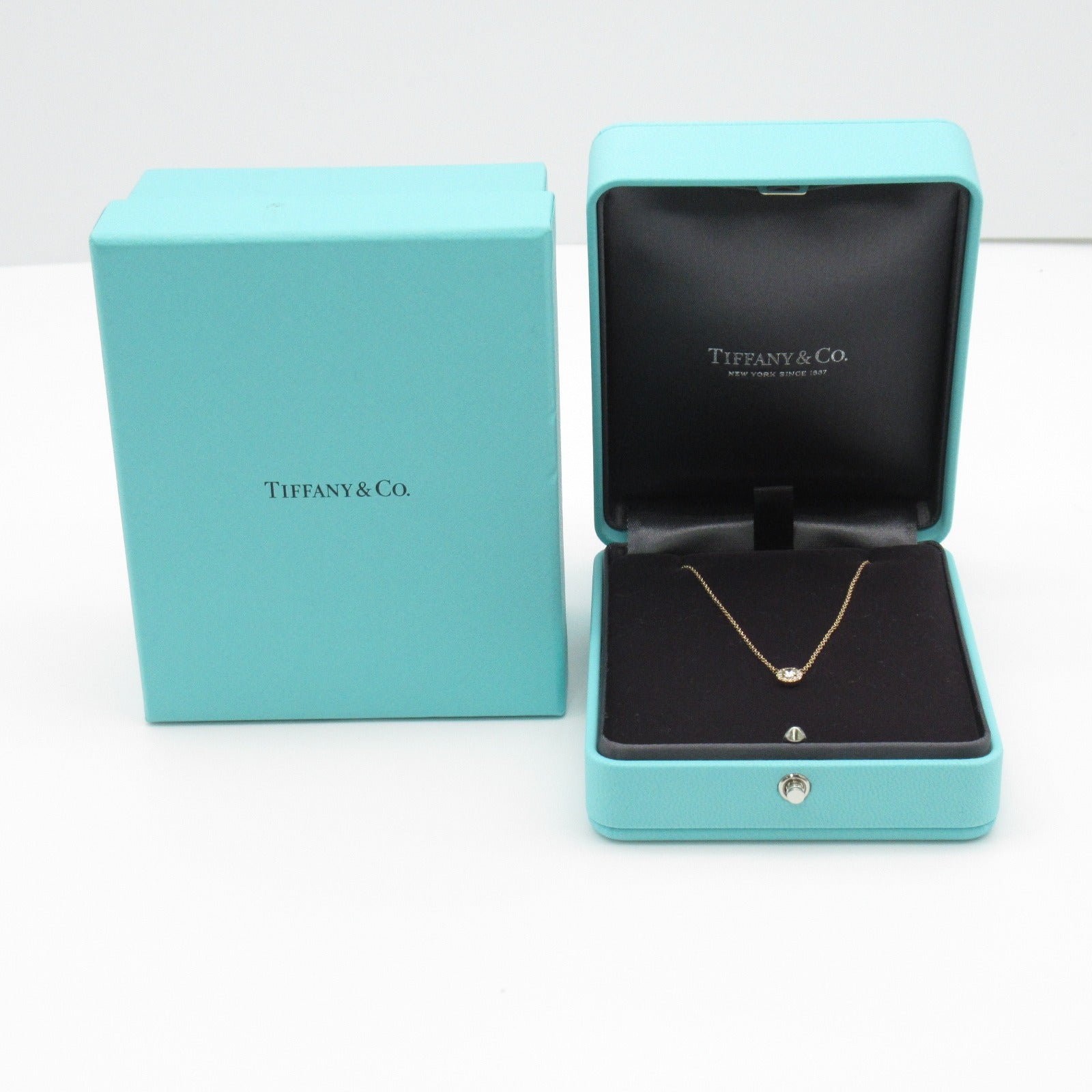 TIFFANY＆CO 18K玫瑰金Soleste Diamond Necklace鑽石項鍊