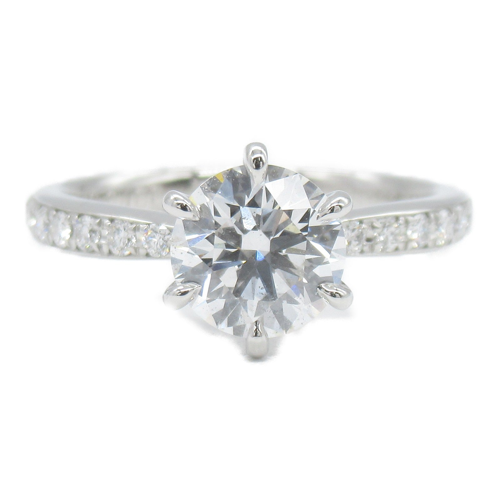 JEWELRY PT900鉑金Diamond Ring 1.089ct/0.188ct鑽石戒指US#5.25