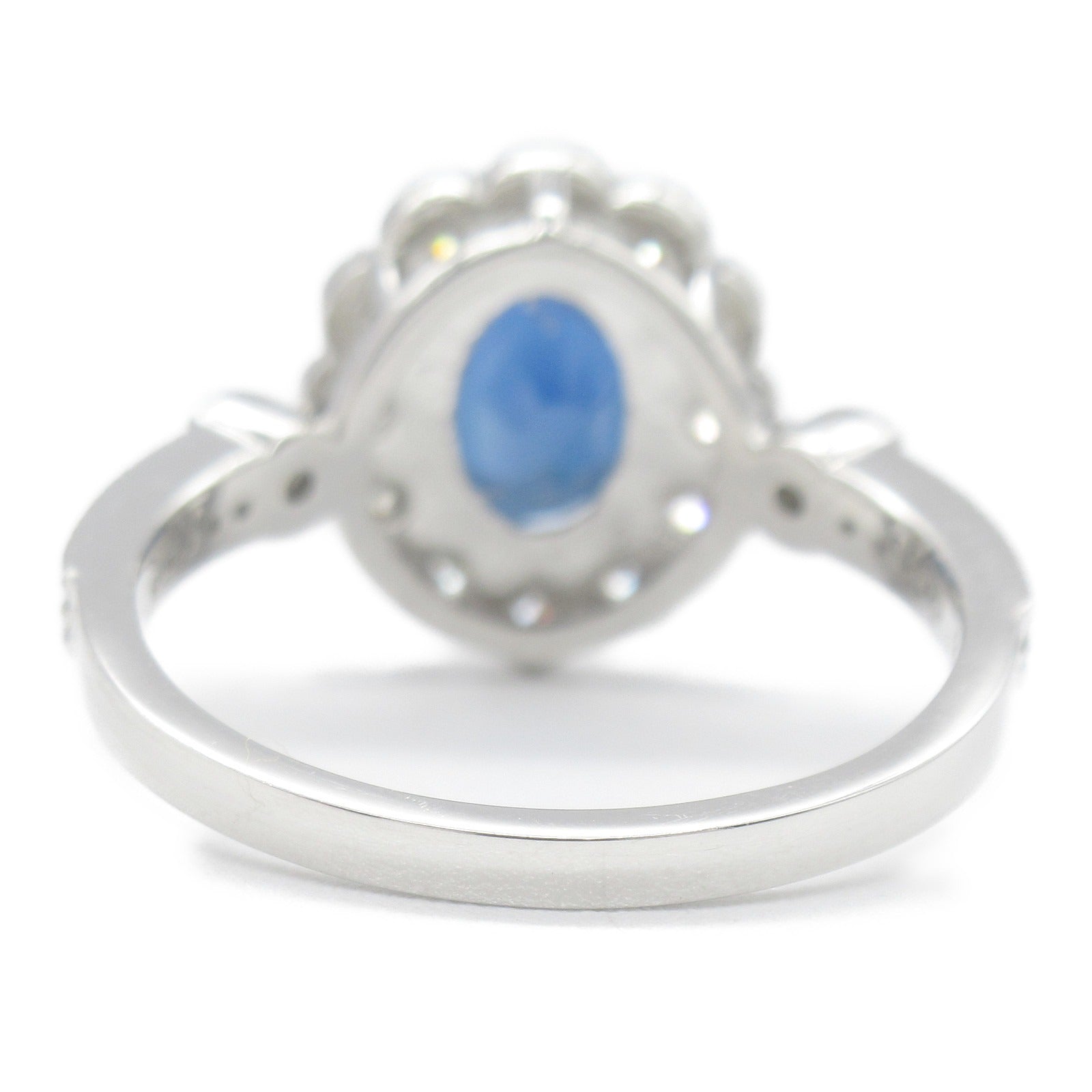 JEWELRY PT950鉑金Sapphire Ring 1.804ct藍寶石/0.53ct鑚石戒指JP#10.5/US#5.75