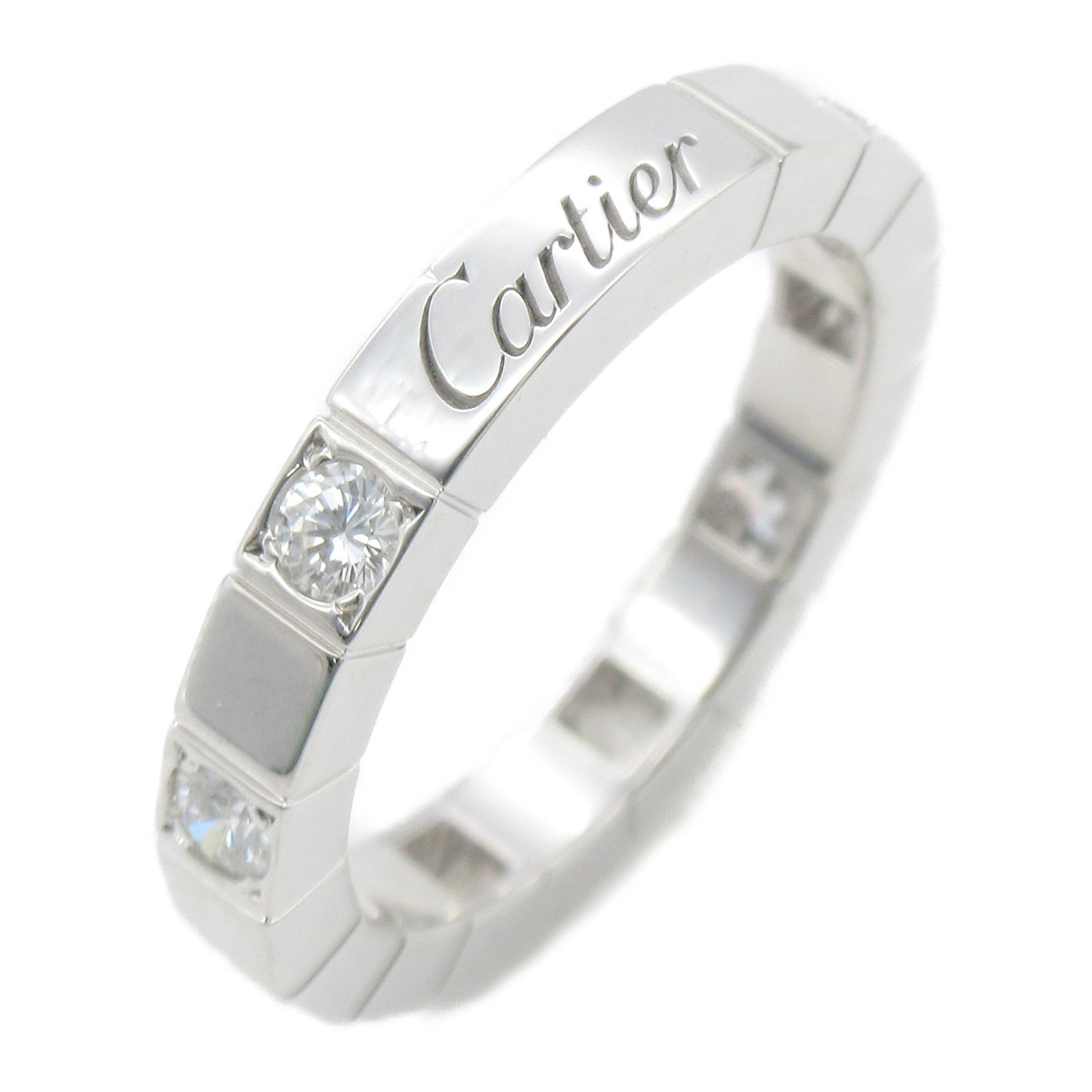 CARTIER 18K白金Lanier Diamond Ring鑽石戒指Cartier#48/US#4.5