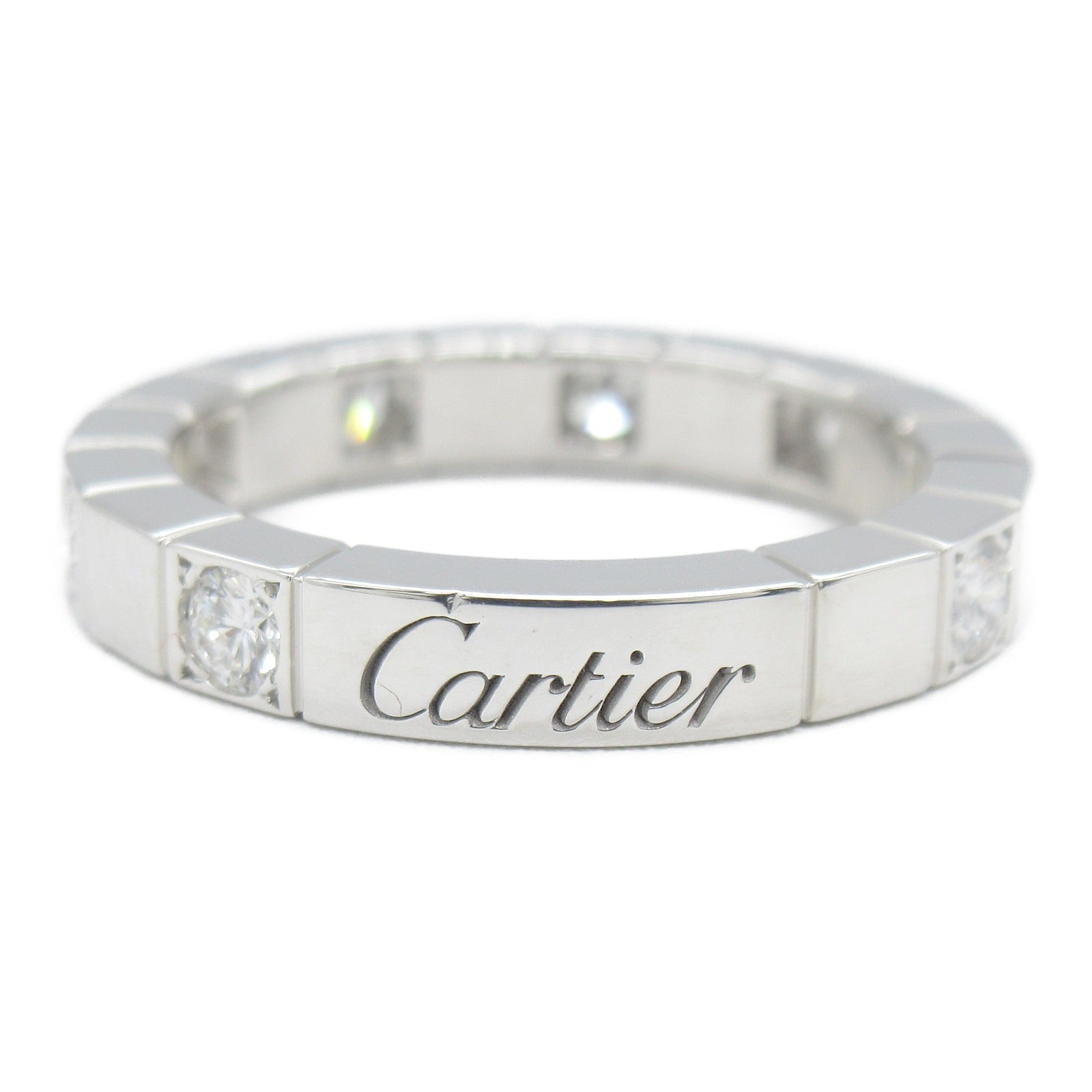 CARTIER 18K白金Lanier Diamond Ring鑽石戒指Cartier#48/US#4.5