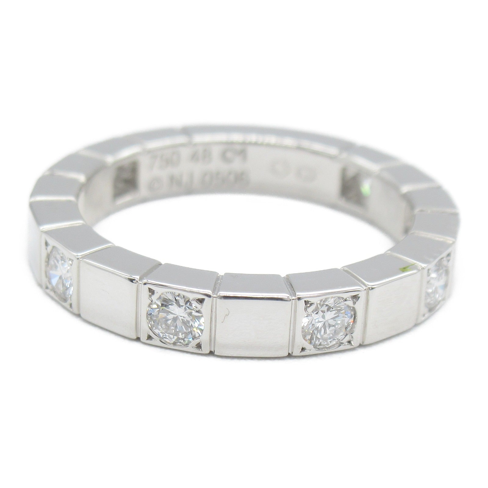 CARTIER 18K白金Lanier Diamond Ring鑽石戒指Cartier#48/US#4.5