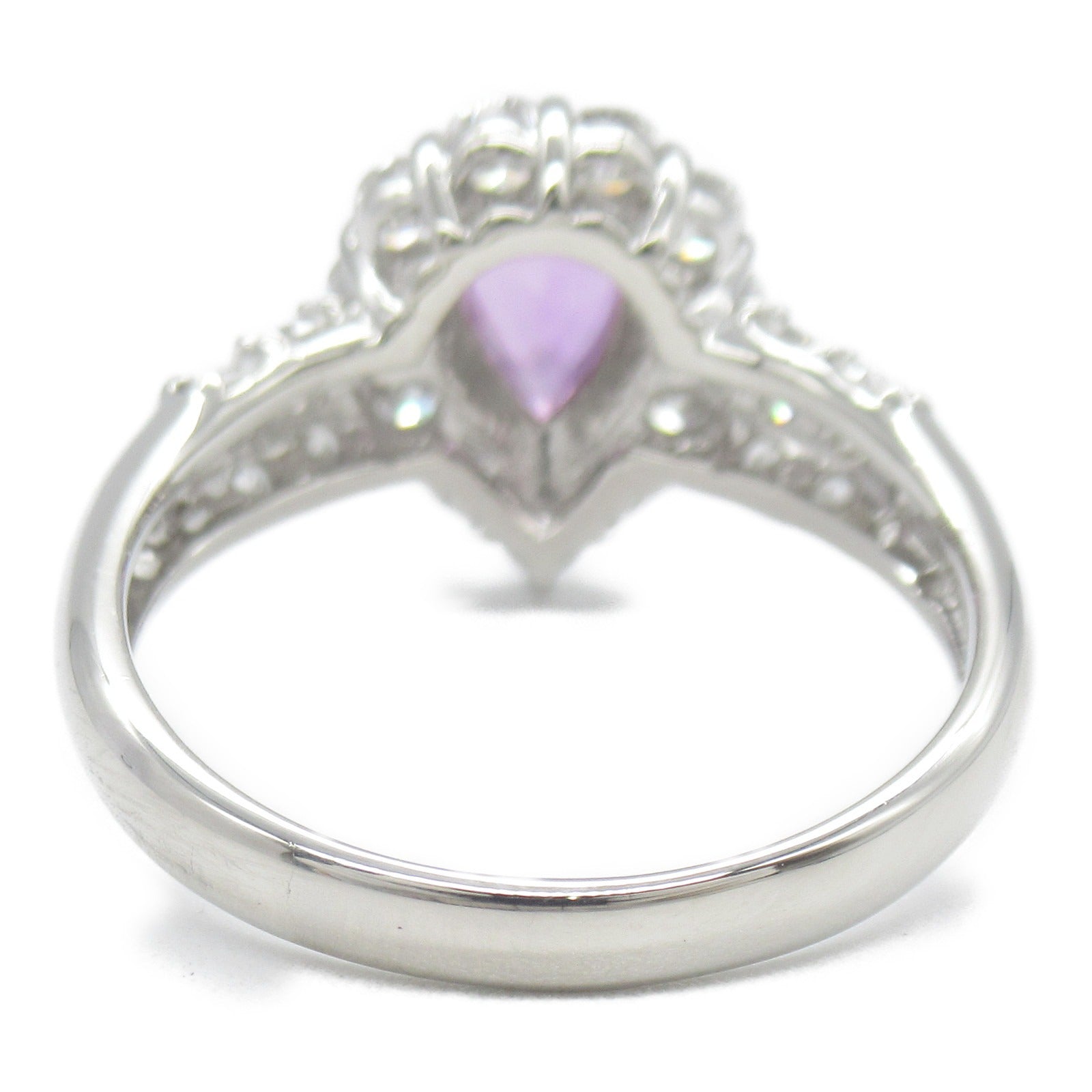 JEWELRY PT900鉑金Pink Sapphire Ring 0.94ct粉紅藍寶石/1.01ct鑚石戒指JP#14/US#7