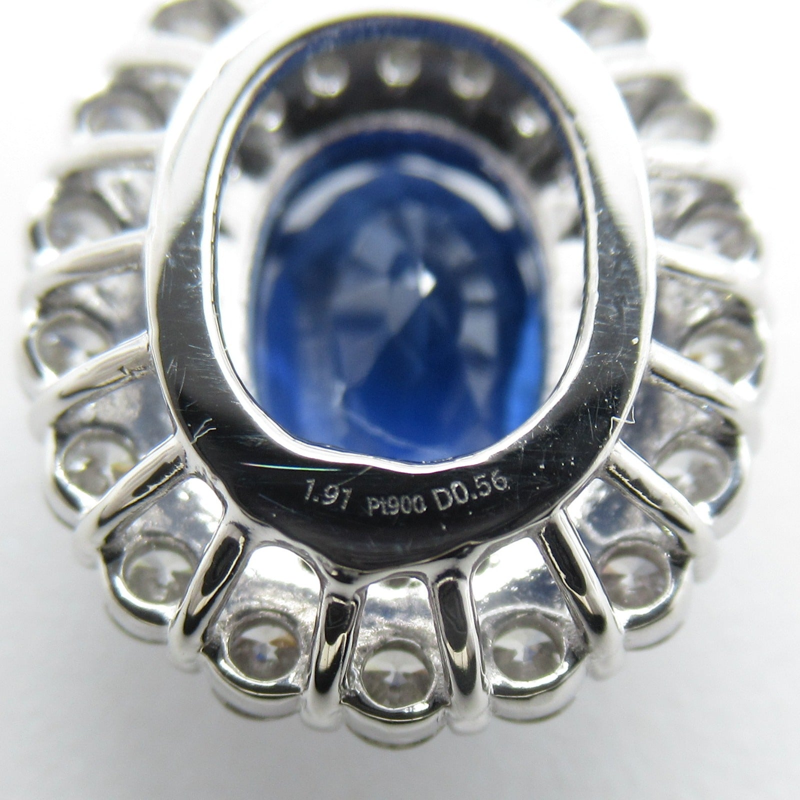 JEWELRY PT900鉑金/PT850鉑金Sapphire Necklace1.91ct藍寶石/0.56ct鑽石項鏈