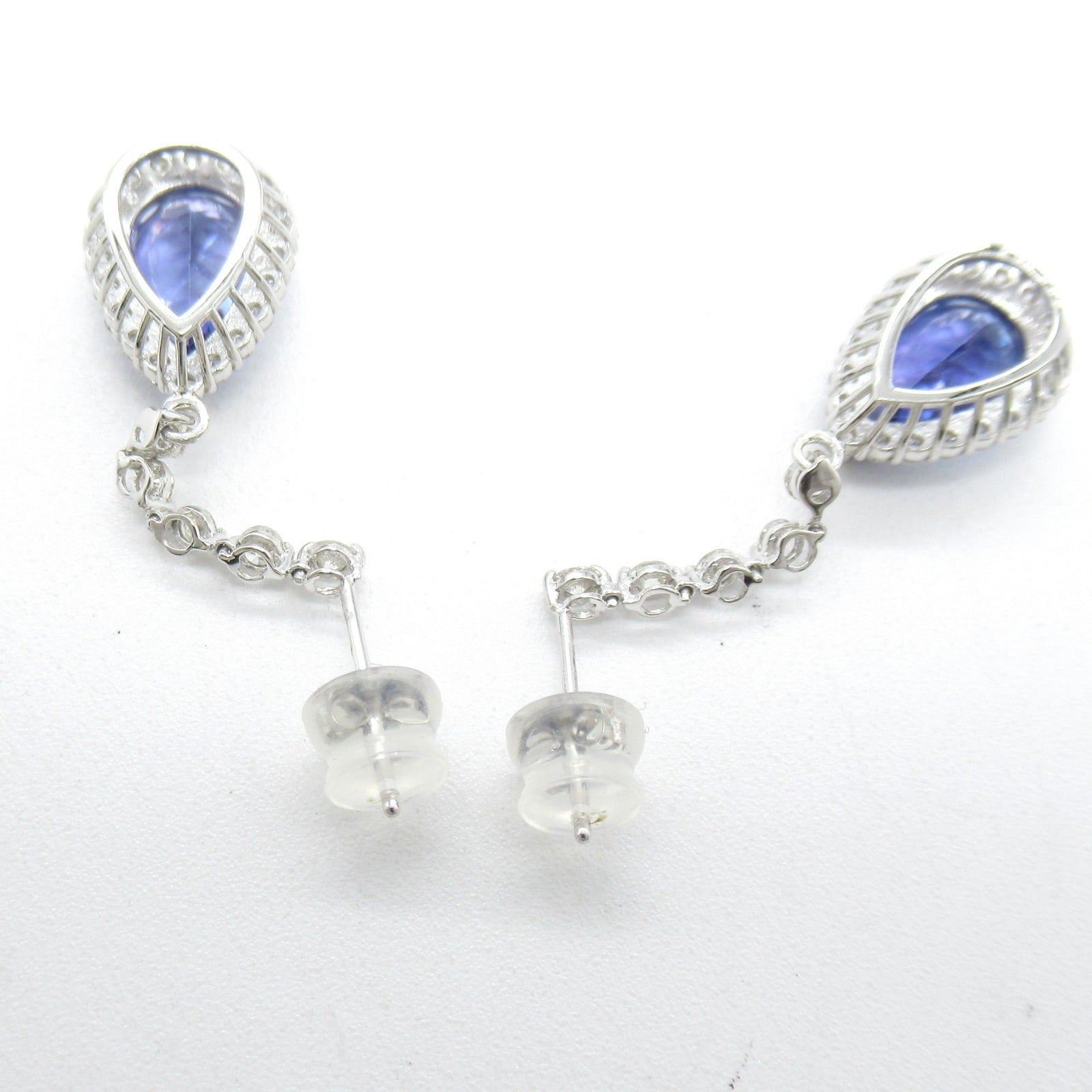 JEWELRY 【激減優惠】PT900鉑金Tanzanite Earrings 2.48ct坦桑石/2.64ct鑽石