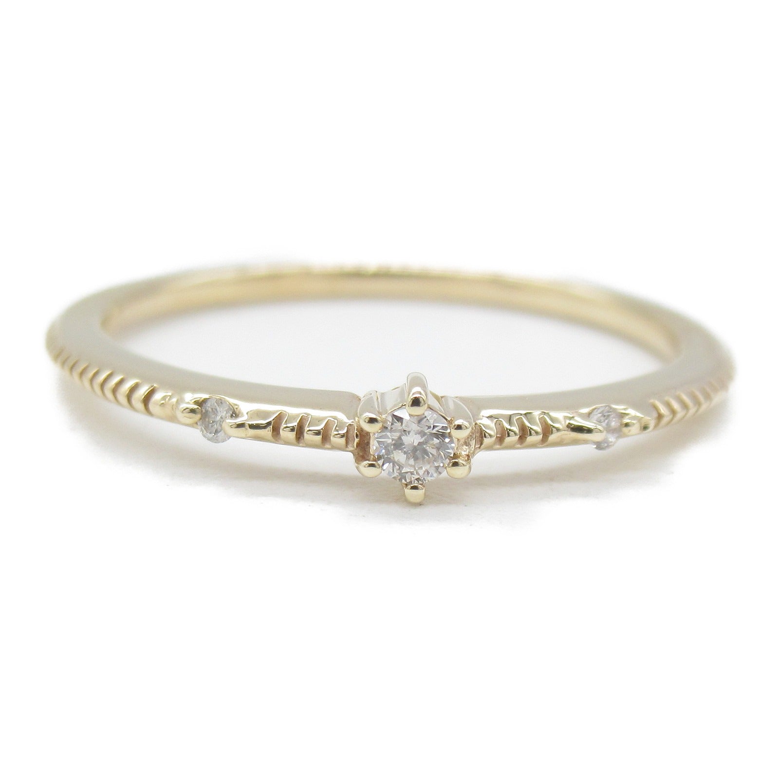 JEWELRY 10K玫瑰金Diamond Ring 0.04ct鑽石戒指US#5.25