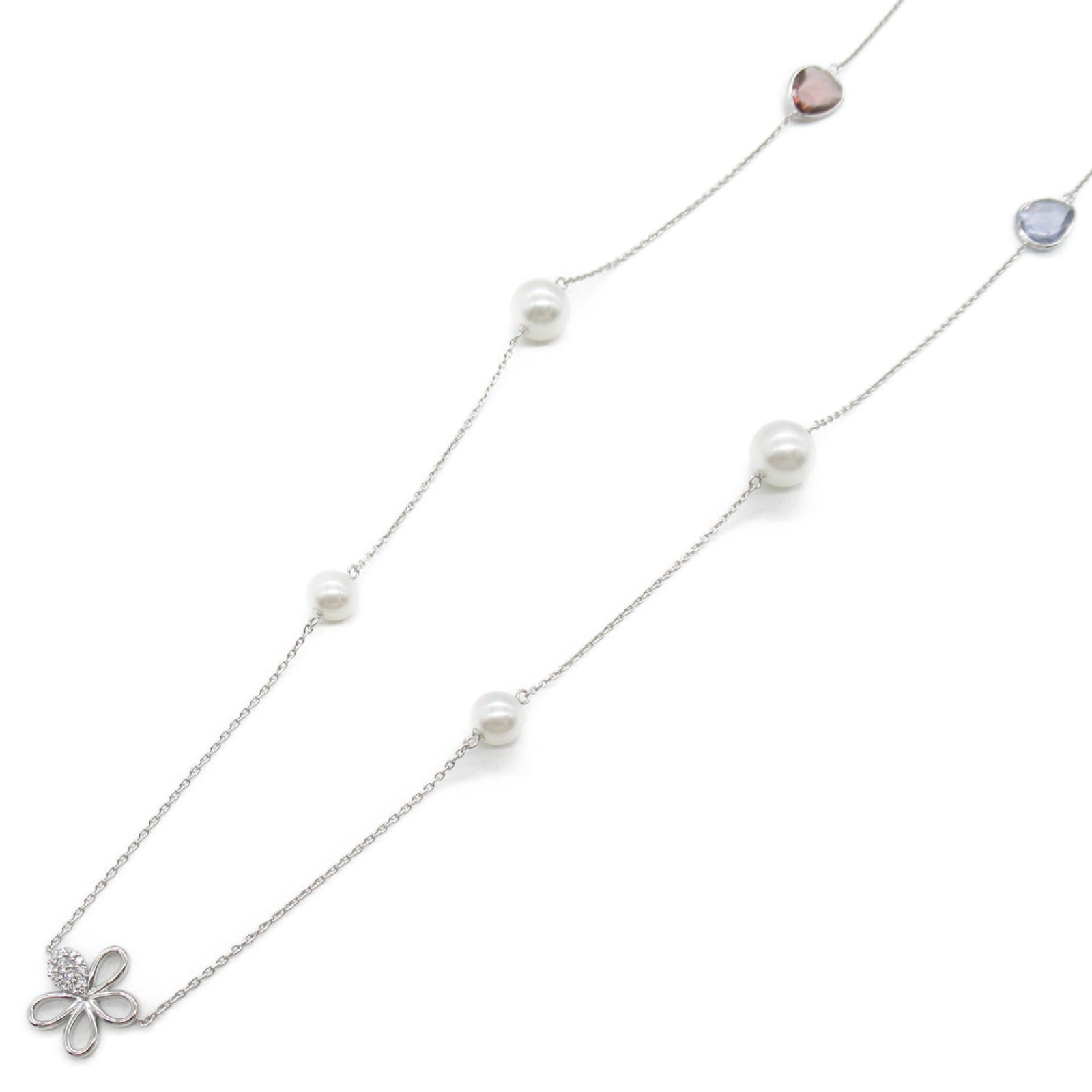 Ponte Vecchio 【激減優惠】18K白金Multicolor Diamond Necklace 0.17ct鑽石項鍊