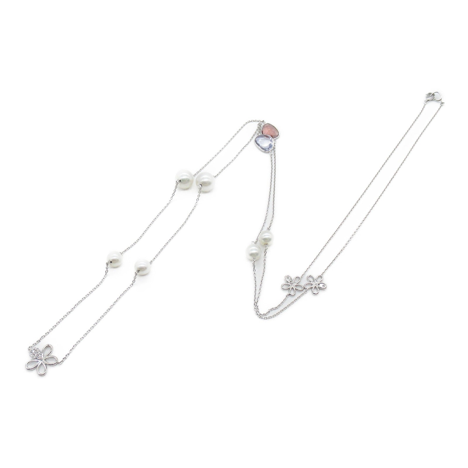 Ponte Vecchio 【激減優惠】18K白金Multicolor Diamond Necklace 0.17ct鑽石項鍊