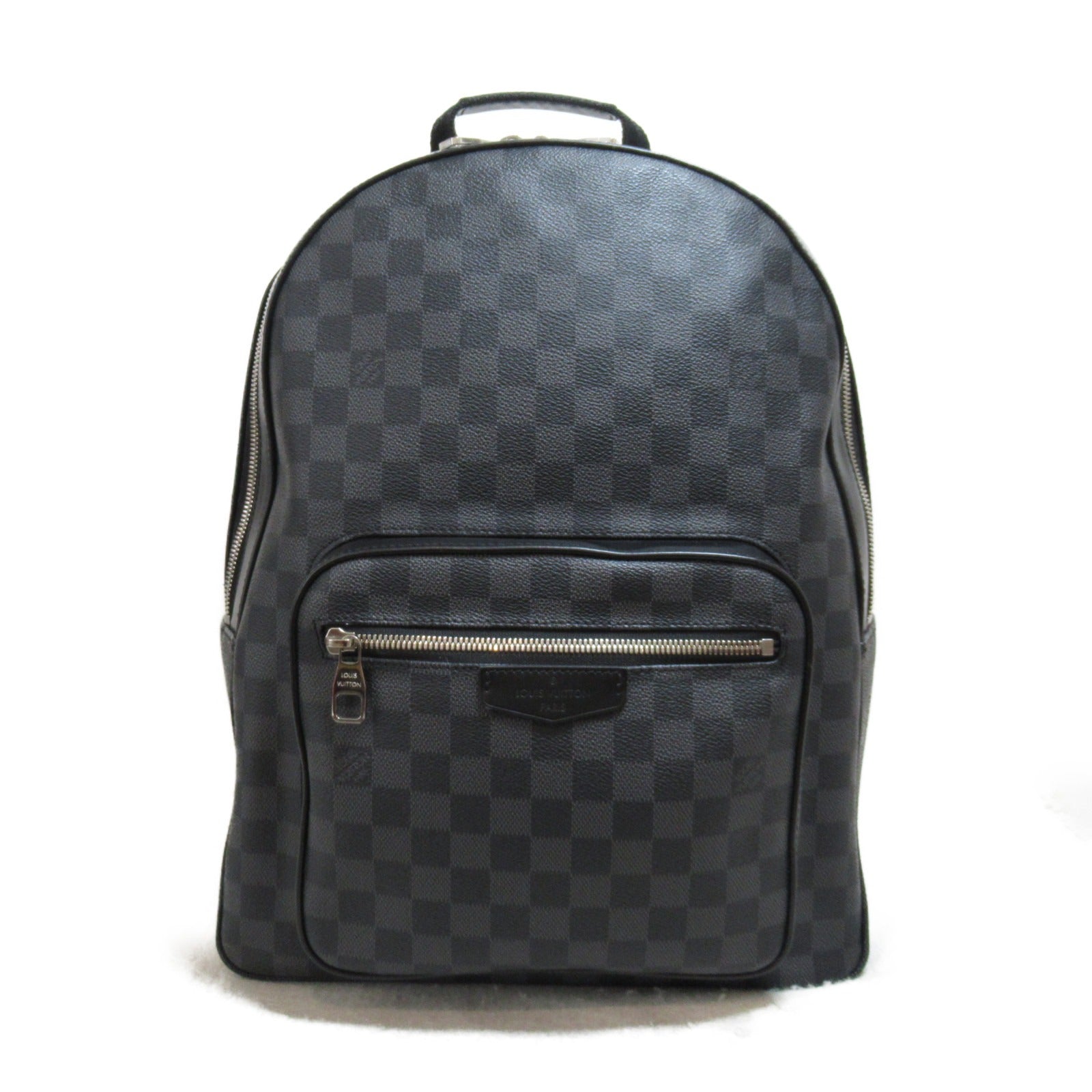 LOUIS VUITTON Damier Graphite Josh Backpack銀扣背包黑色
